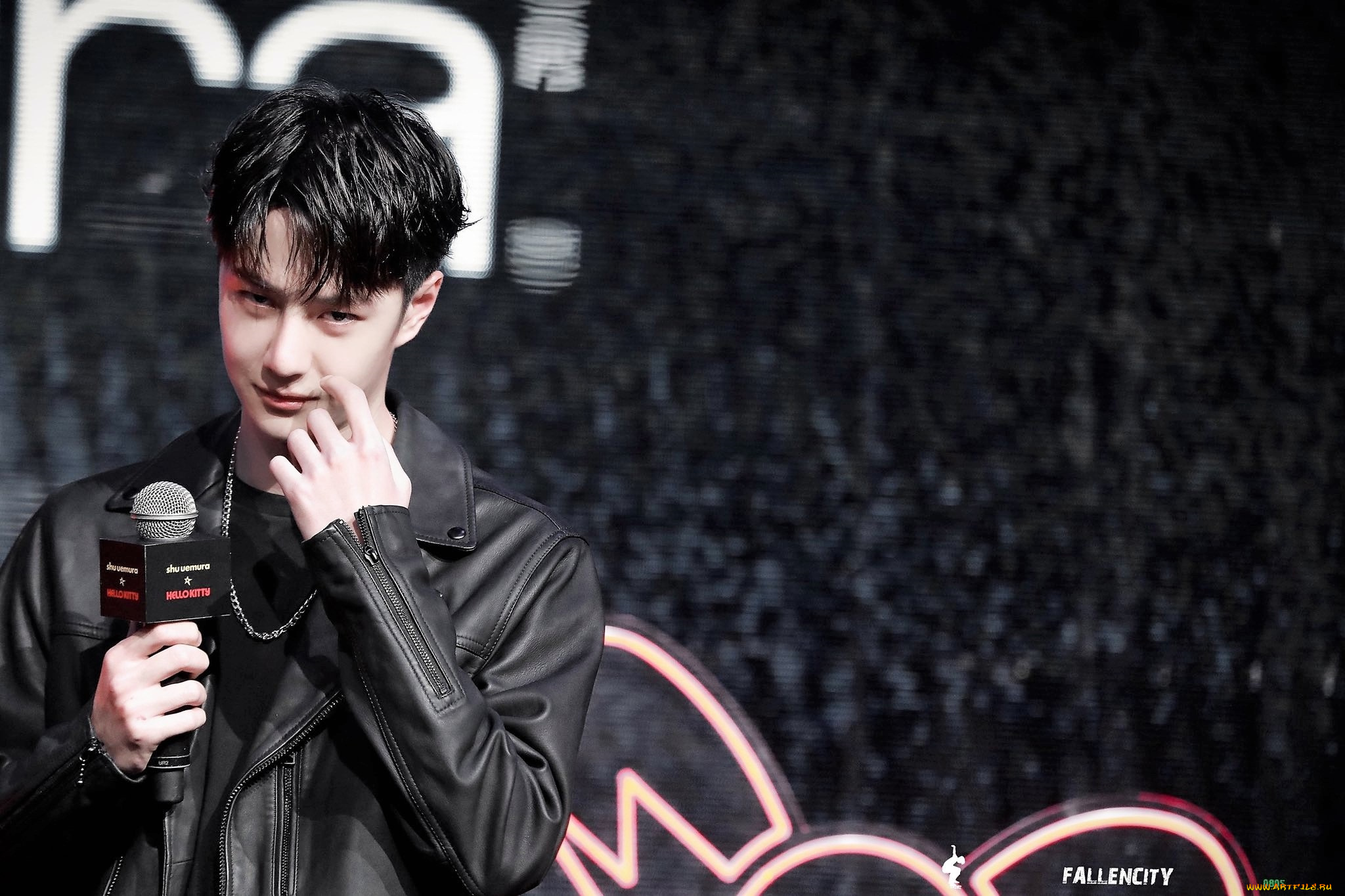 мужчины, wang, yi, bo, актер, куртка, микрофон