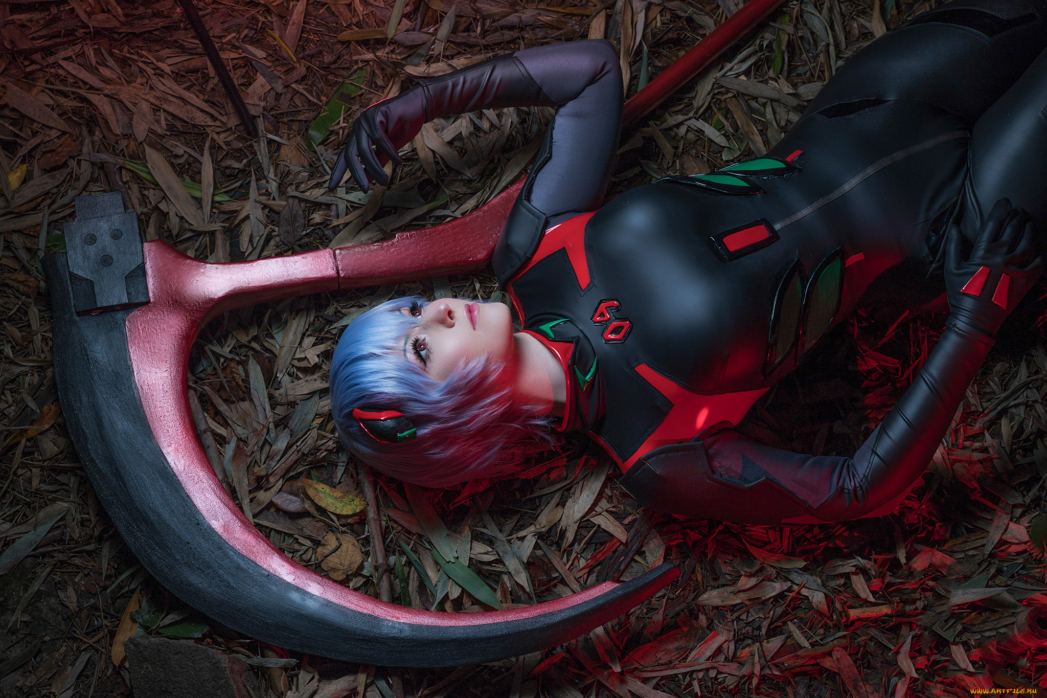 девушки, -, креатив, , косплей, девушка, фон, коса, униформа, onbluesnow