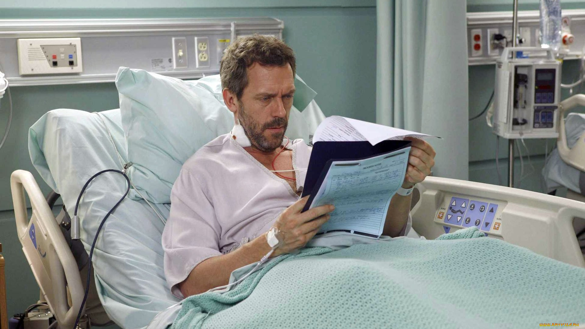 кино, фильмы, house, m, хаус, кровать, больница, бумаги