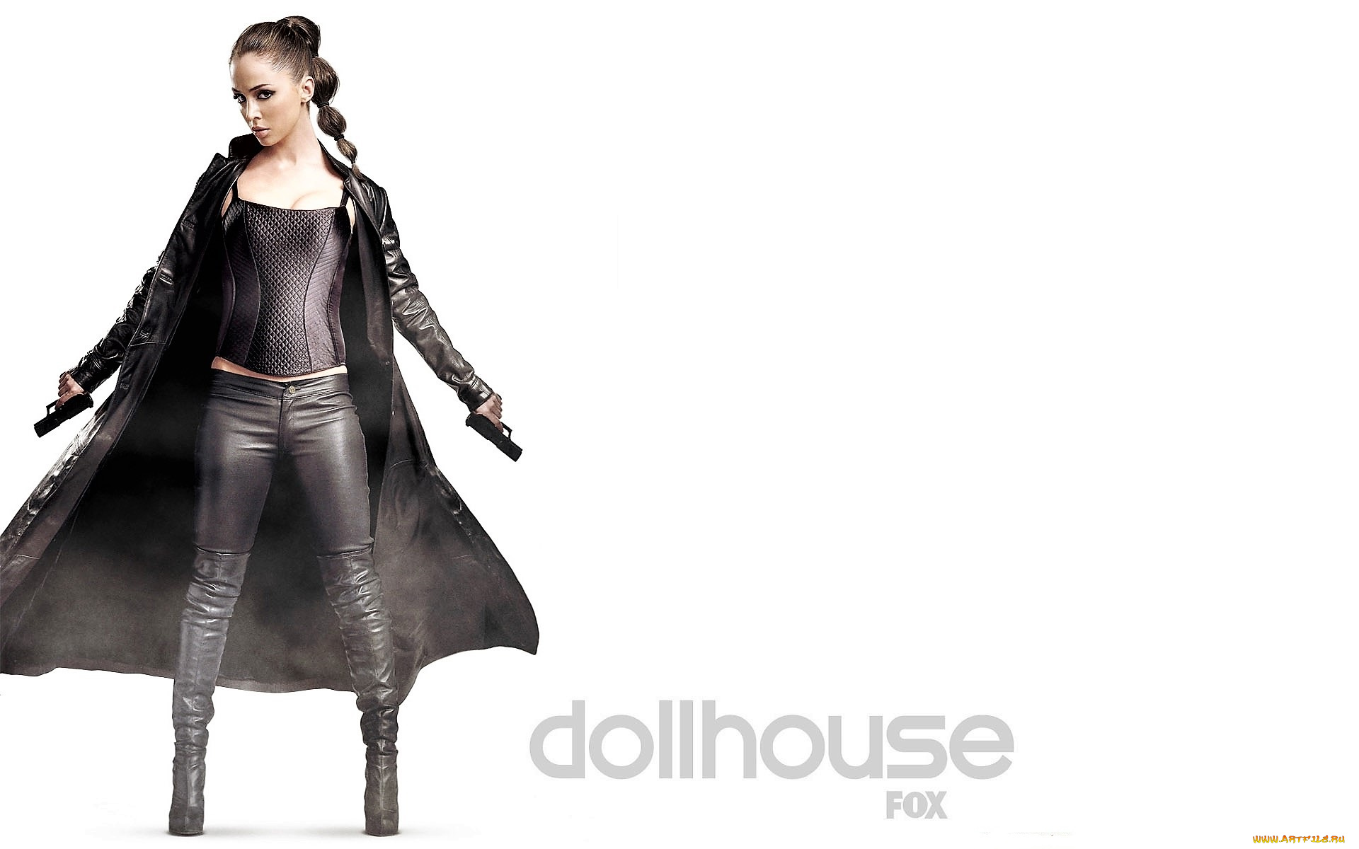 кино, фильмы, dollhouse, девушка, коса, плащ, пистолеты