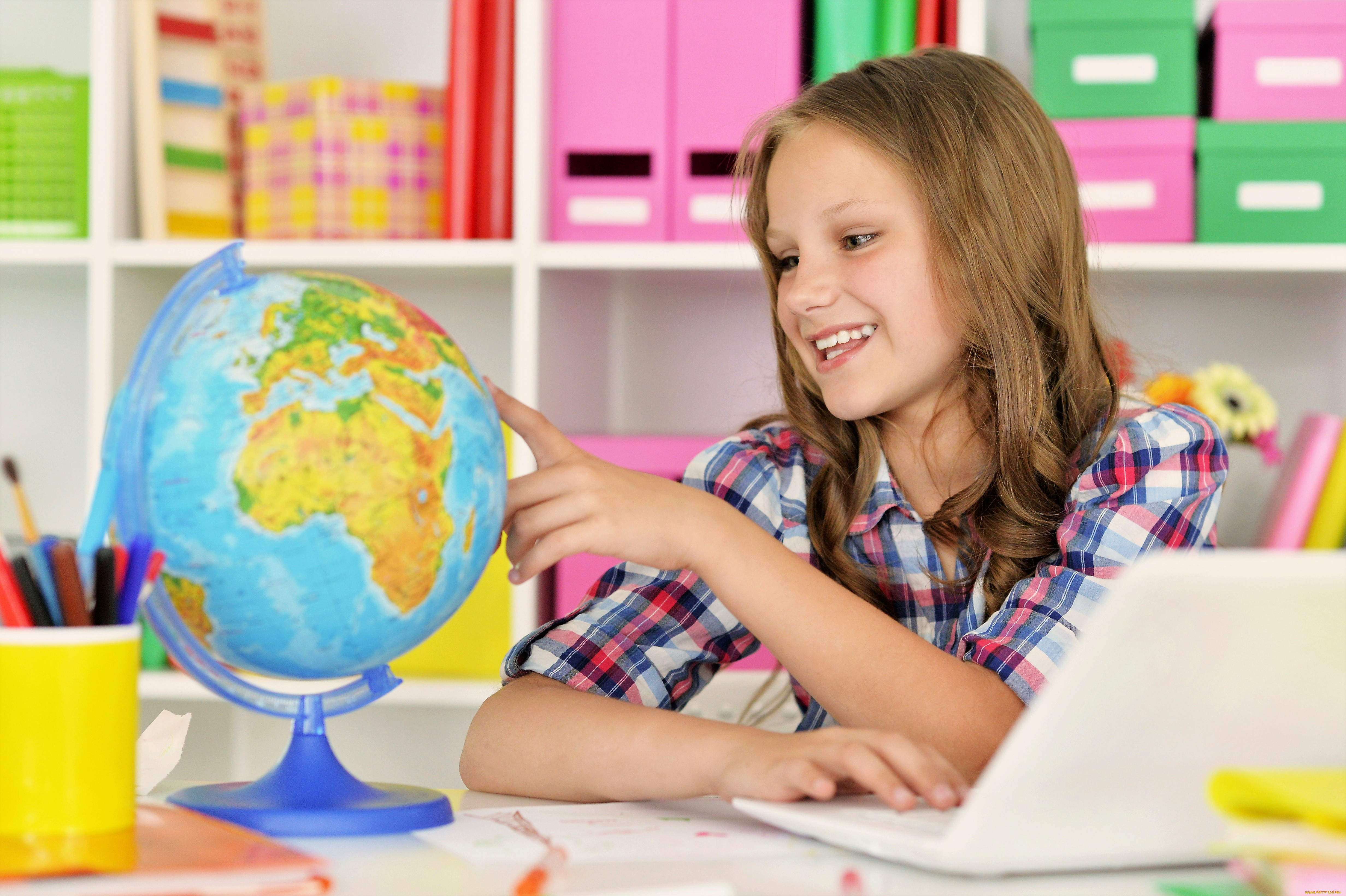 разное, дети, девочка, глобус