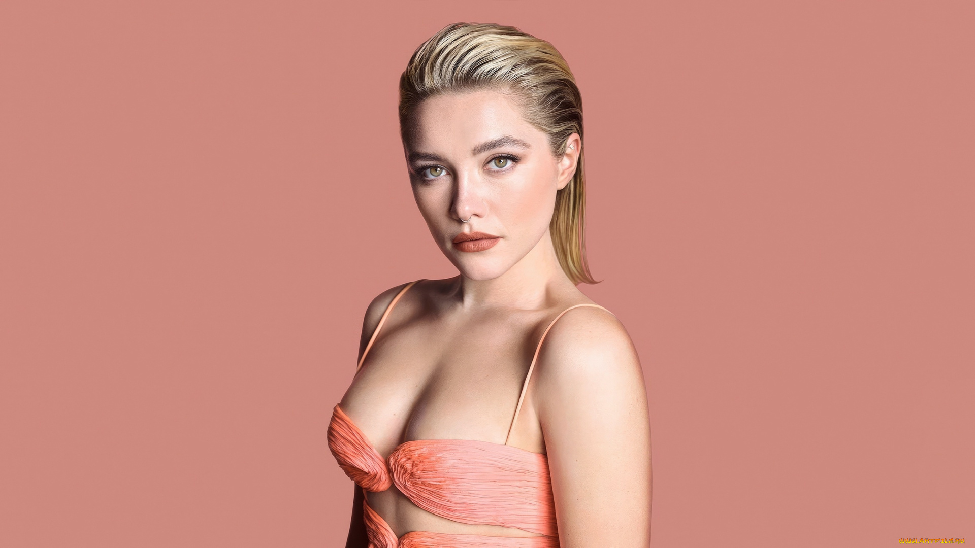 девушки, florence, pugh, актриса, декольте