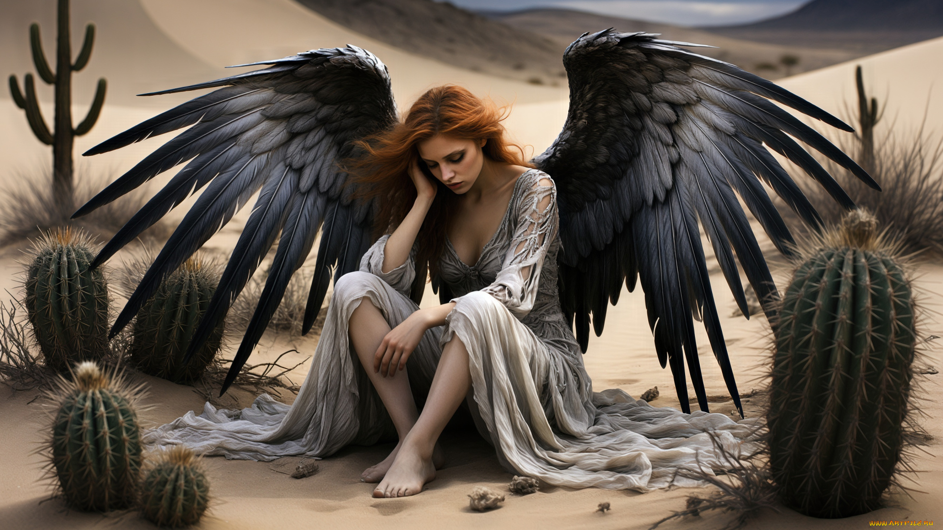 девушка, 3д, графика, ангел, , angel, взгляд, фигурка, ножки, позирует, ангел