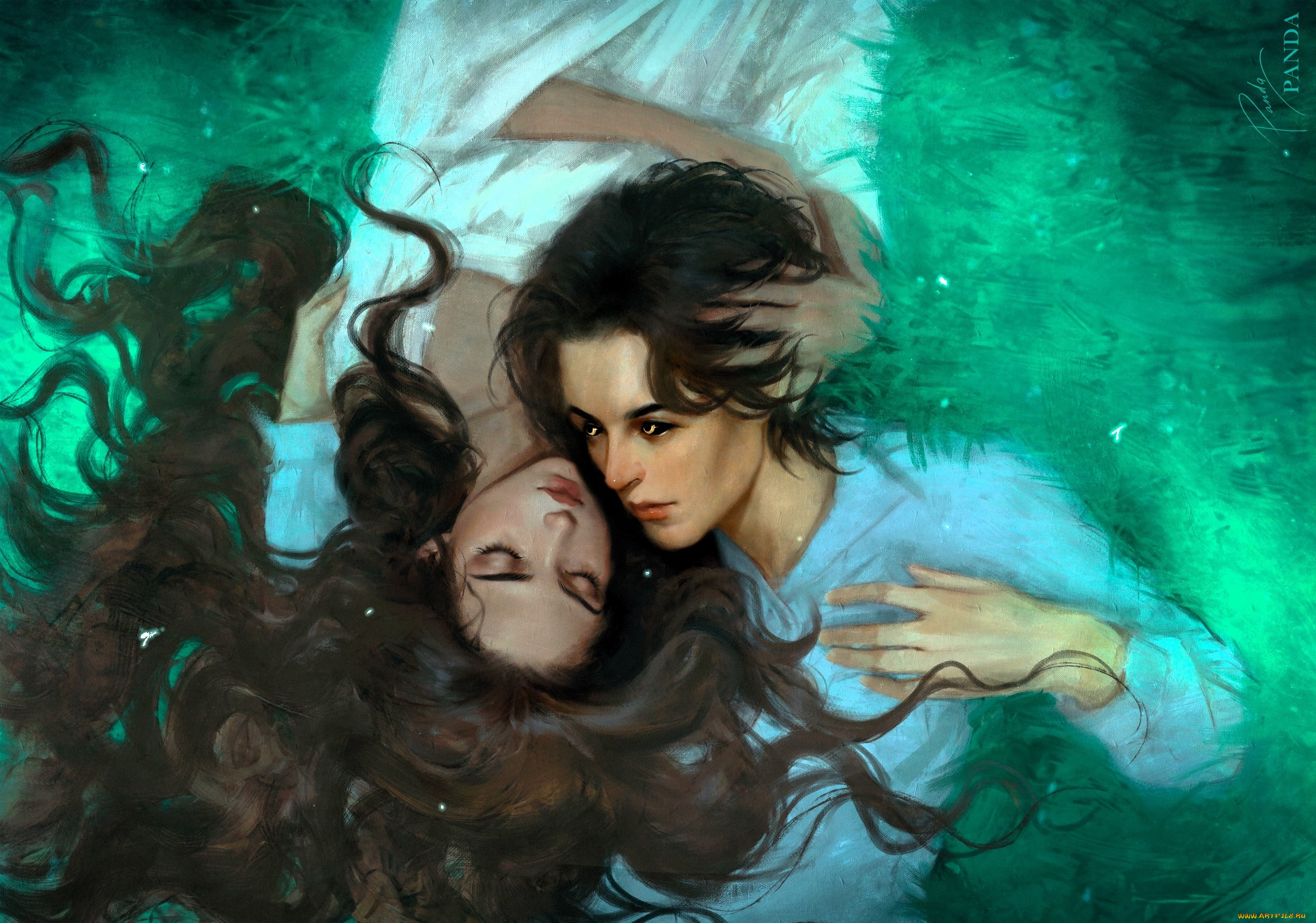 фэнтези, оборотни, пара, любовь, трава