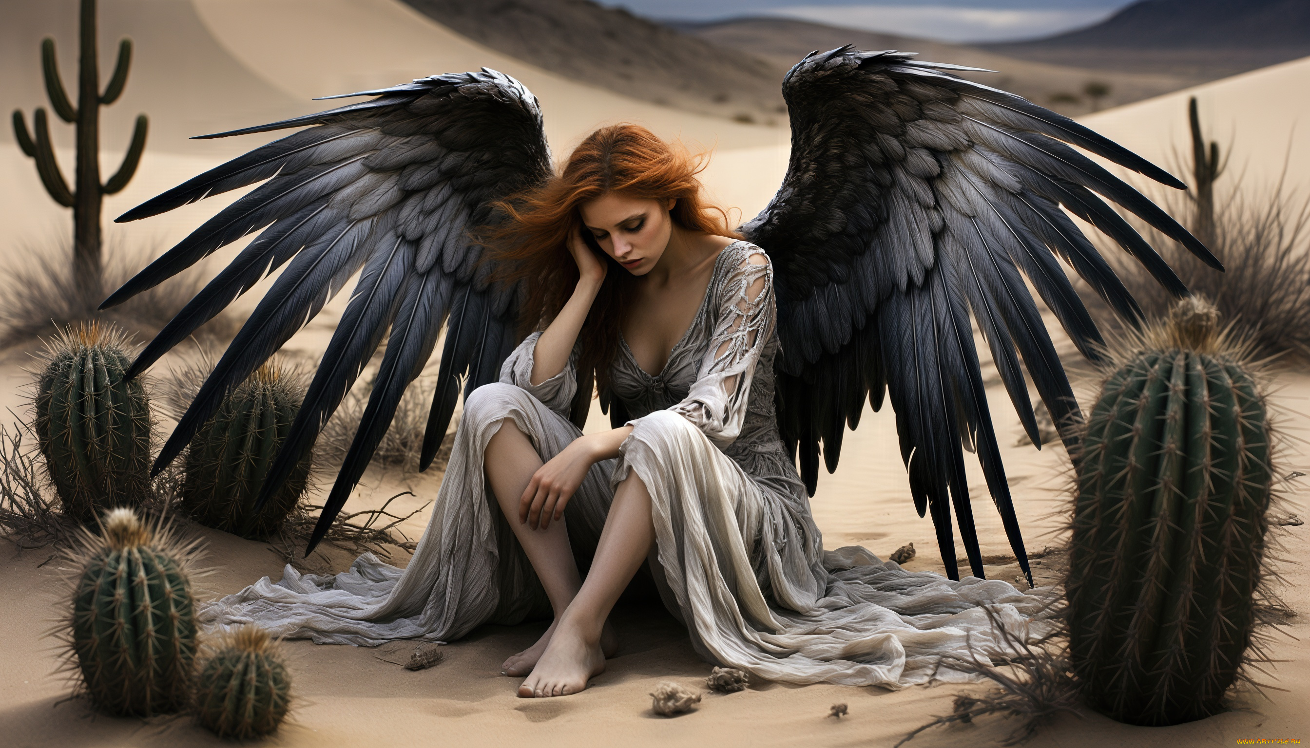 девушка, 3д, графика, ангел, , angel, взгляд, фигурка, ножки, позирует, ангел