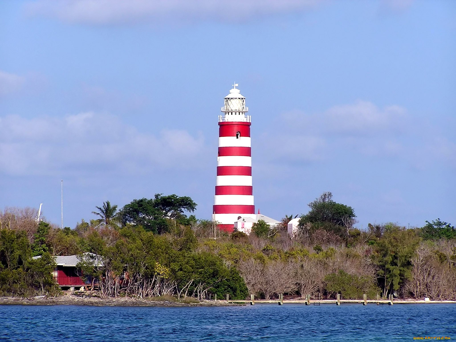 hope, town, lighthouse, on, elbow, cay, города