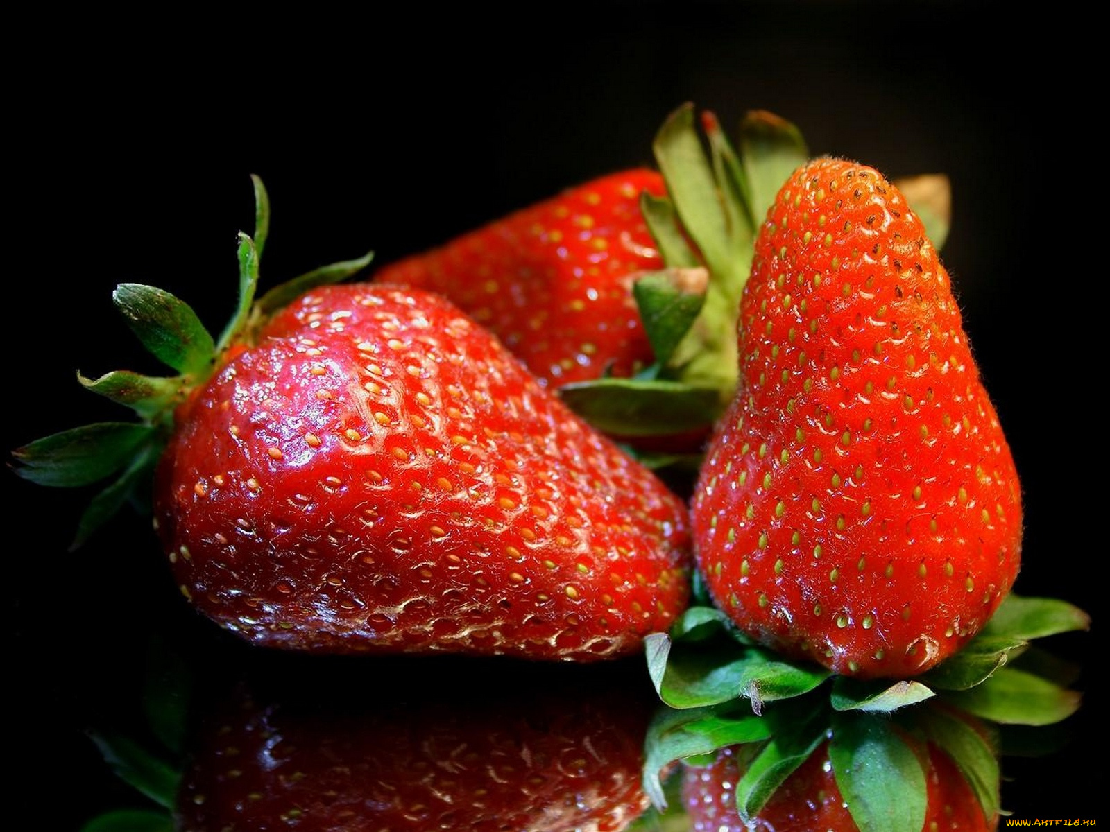 еда, клубника, земляника