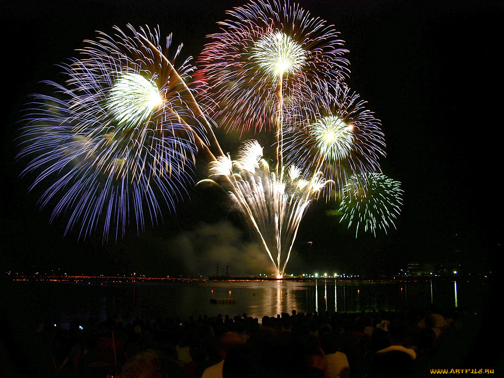разное, салюты, фейерверки