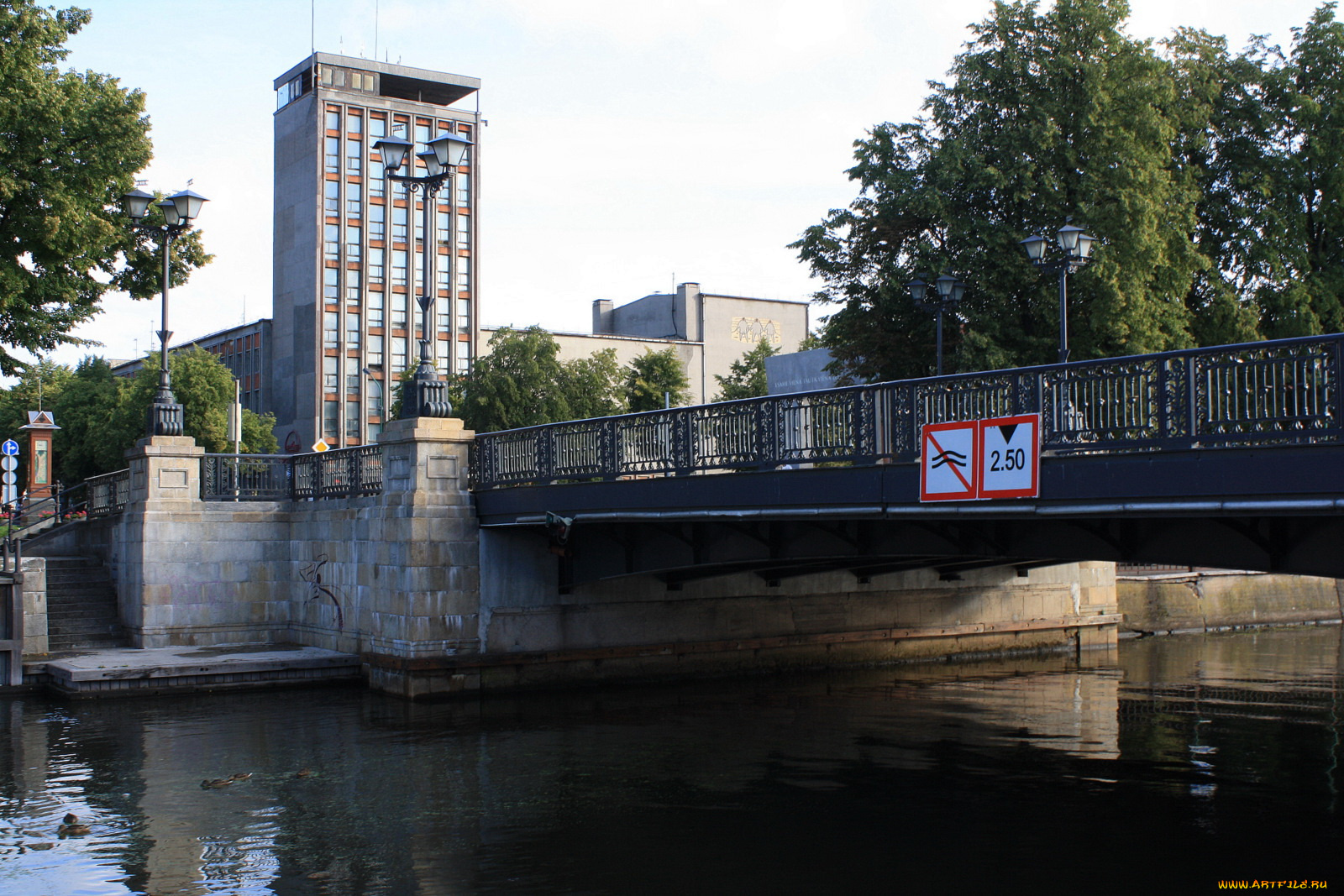 литва, клайпеда, города, мосты, здания, мост, река