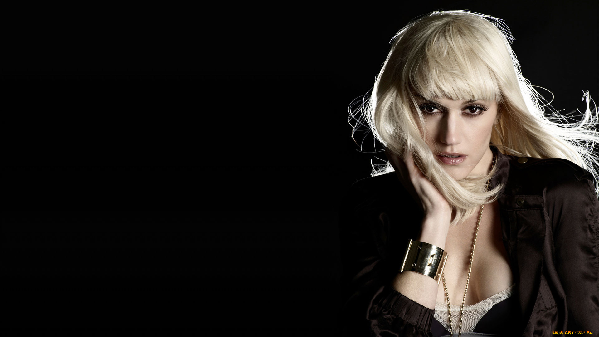 музыка, gwen, stefani, декольте, браслет, цепочка