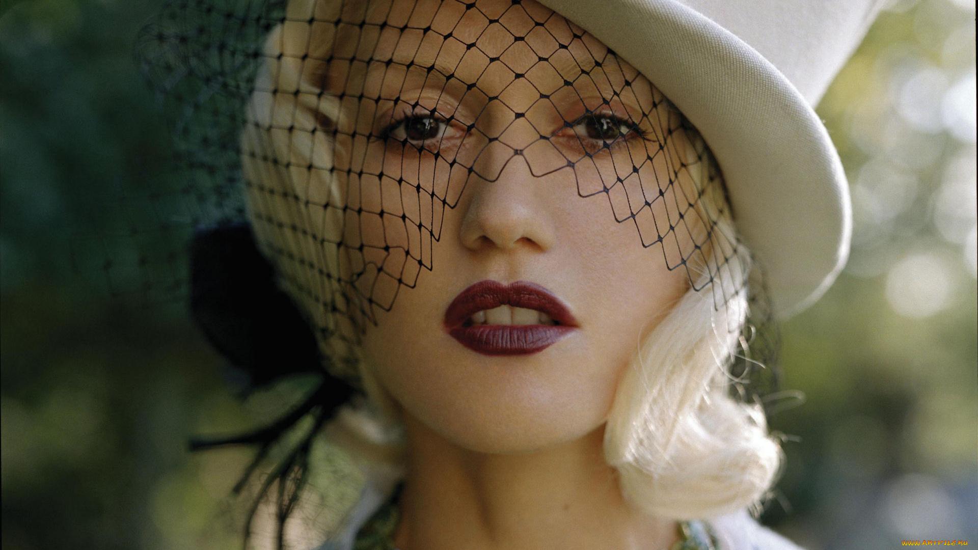 музыка, gwen, stefani, шляпка, вуаль