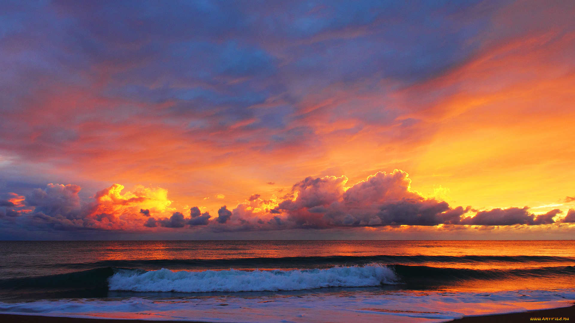 природа, восходы, закаты, море, закат