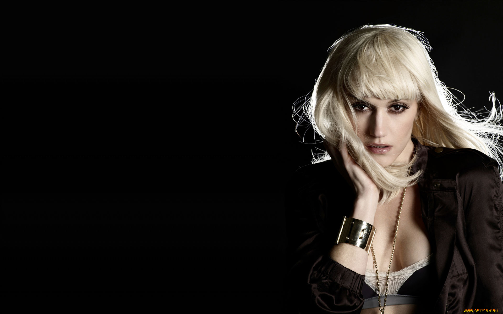 музыка, gwen, stefani, декольте, браслет, цепочка