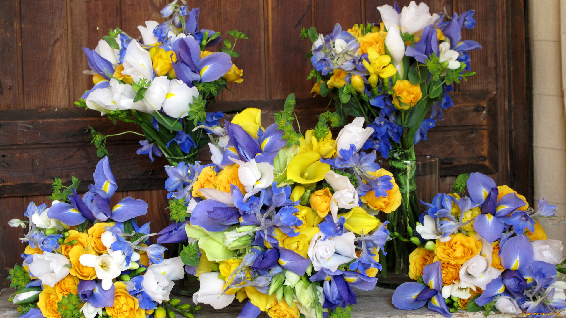 цветы, букеты, композиции, ирисы, розы, букет, калы