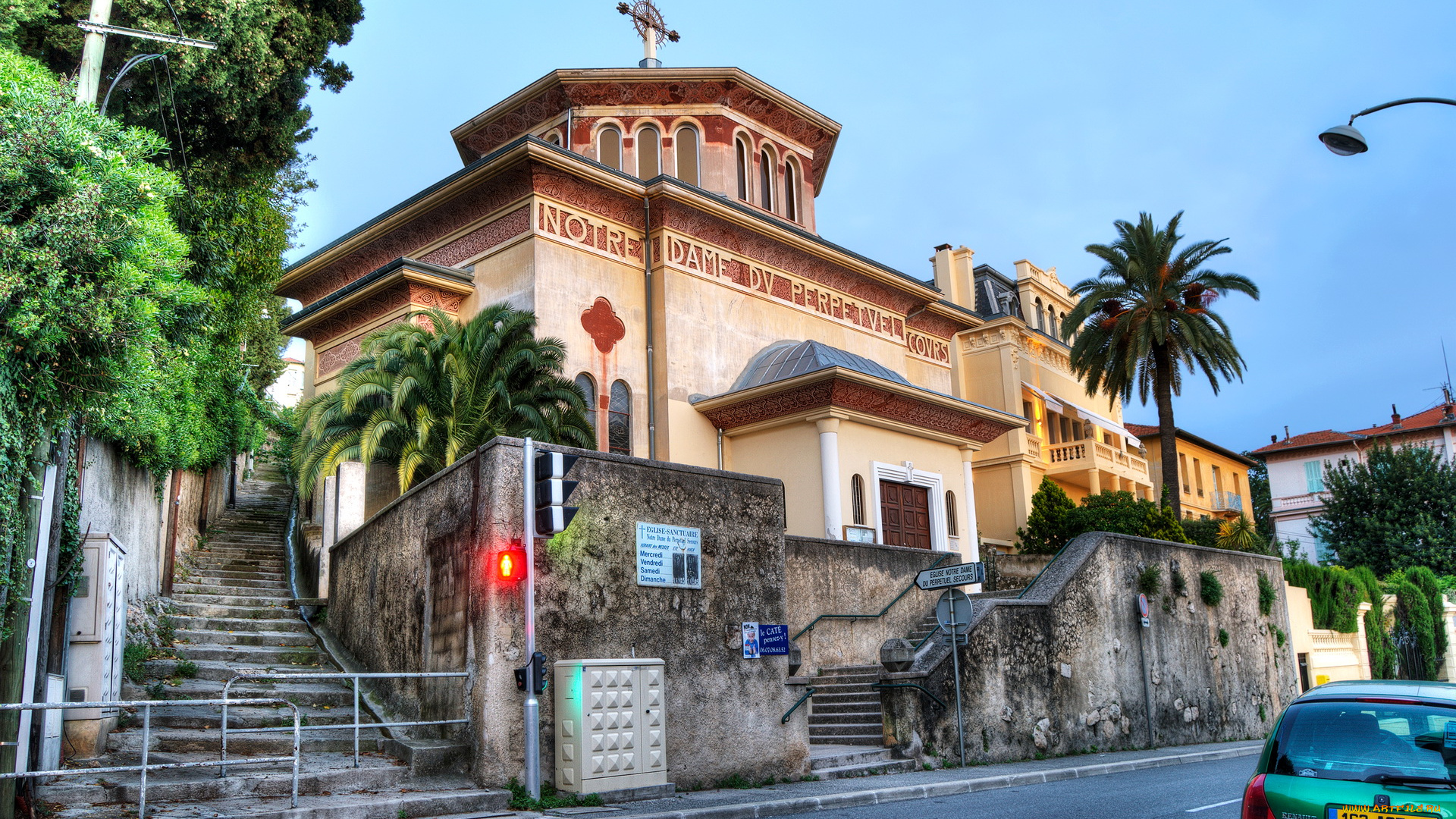 ница, франция, города, улицы, площади, набережные, дом, улица, ступеньки