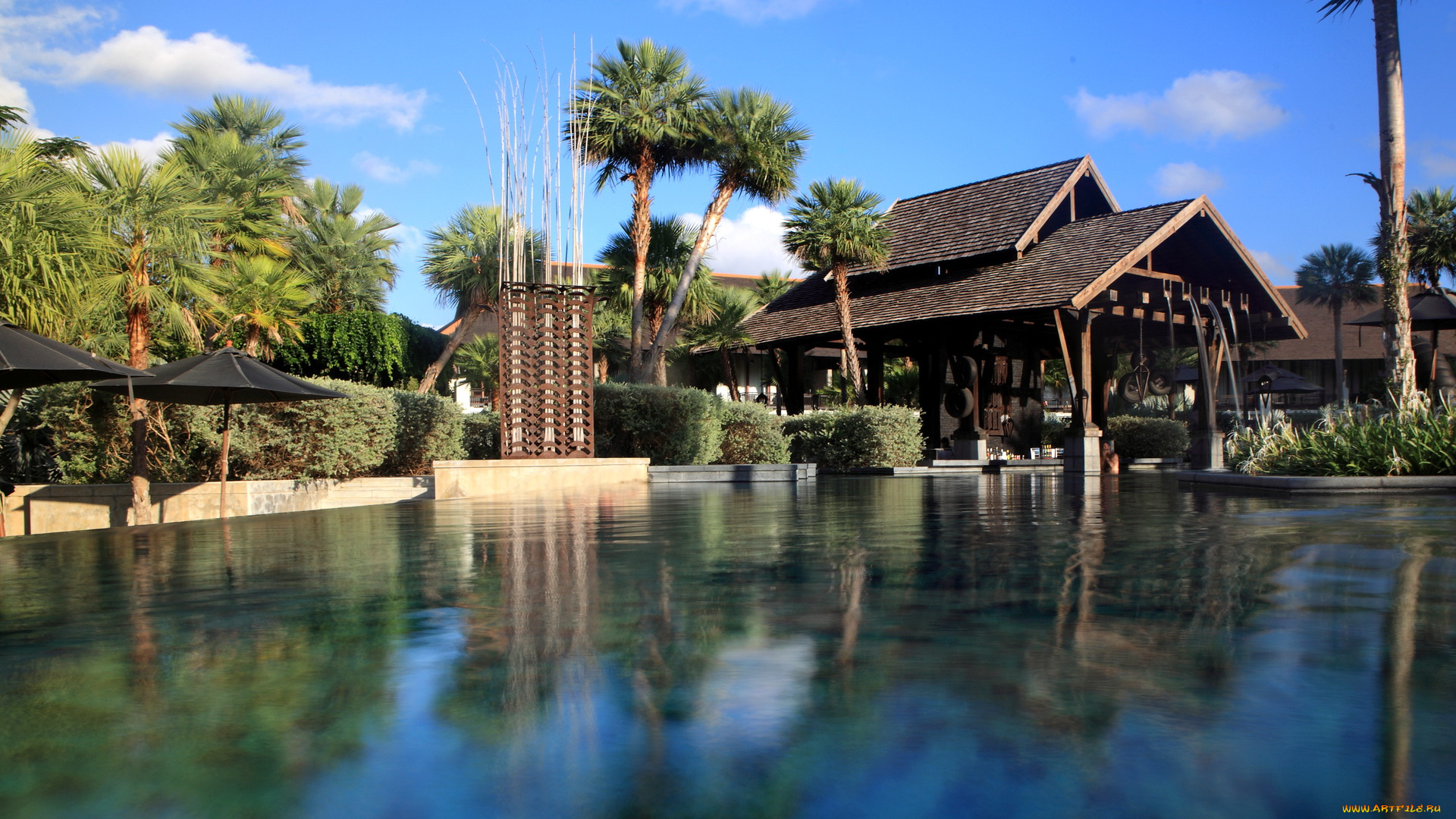 phuket, thailand, интерьер, бассейны, открытые, площадки, курорт, бассейн