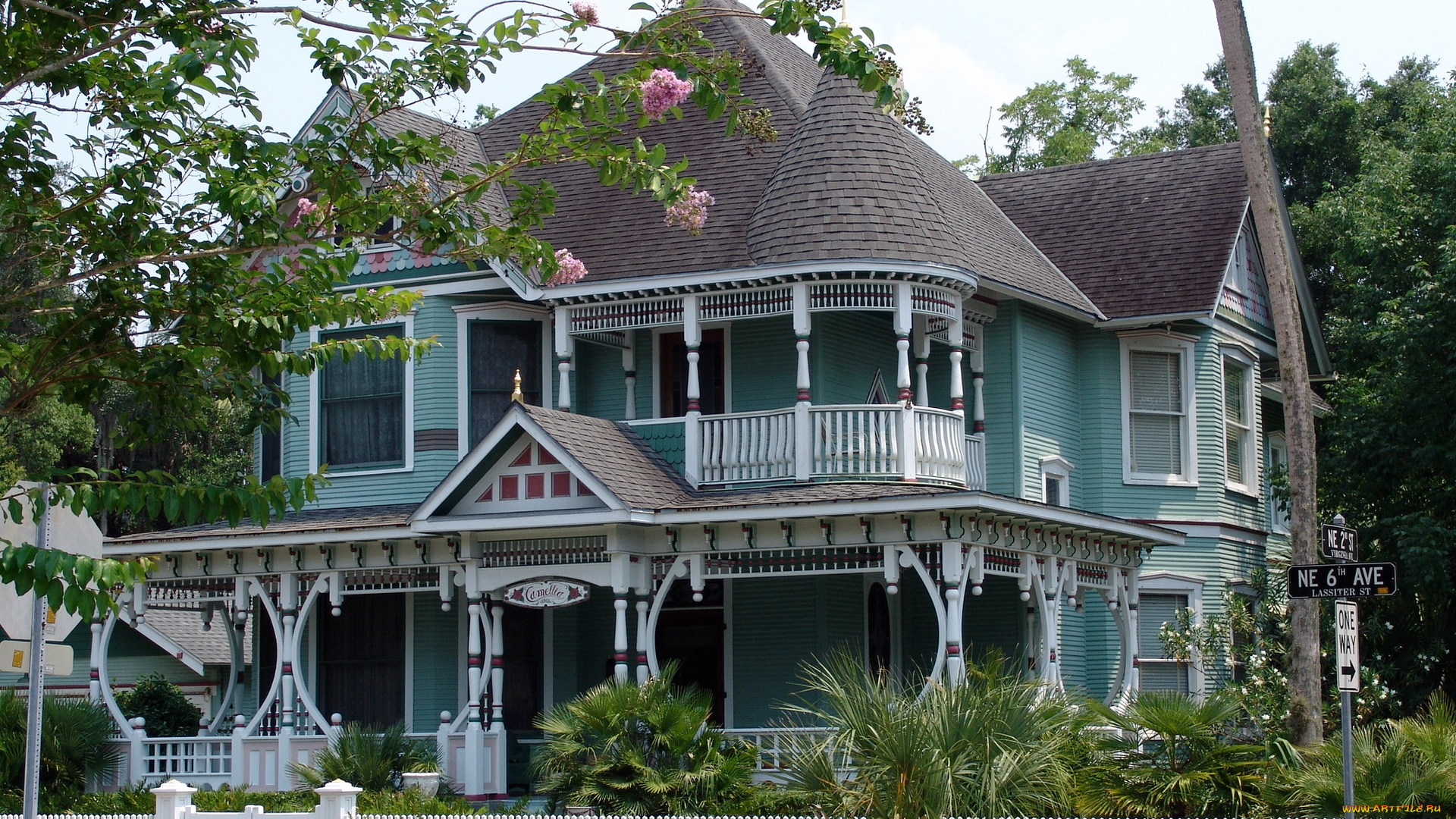 сша, флорида, гейнсвилл, города, здания, дома, дом, парк