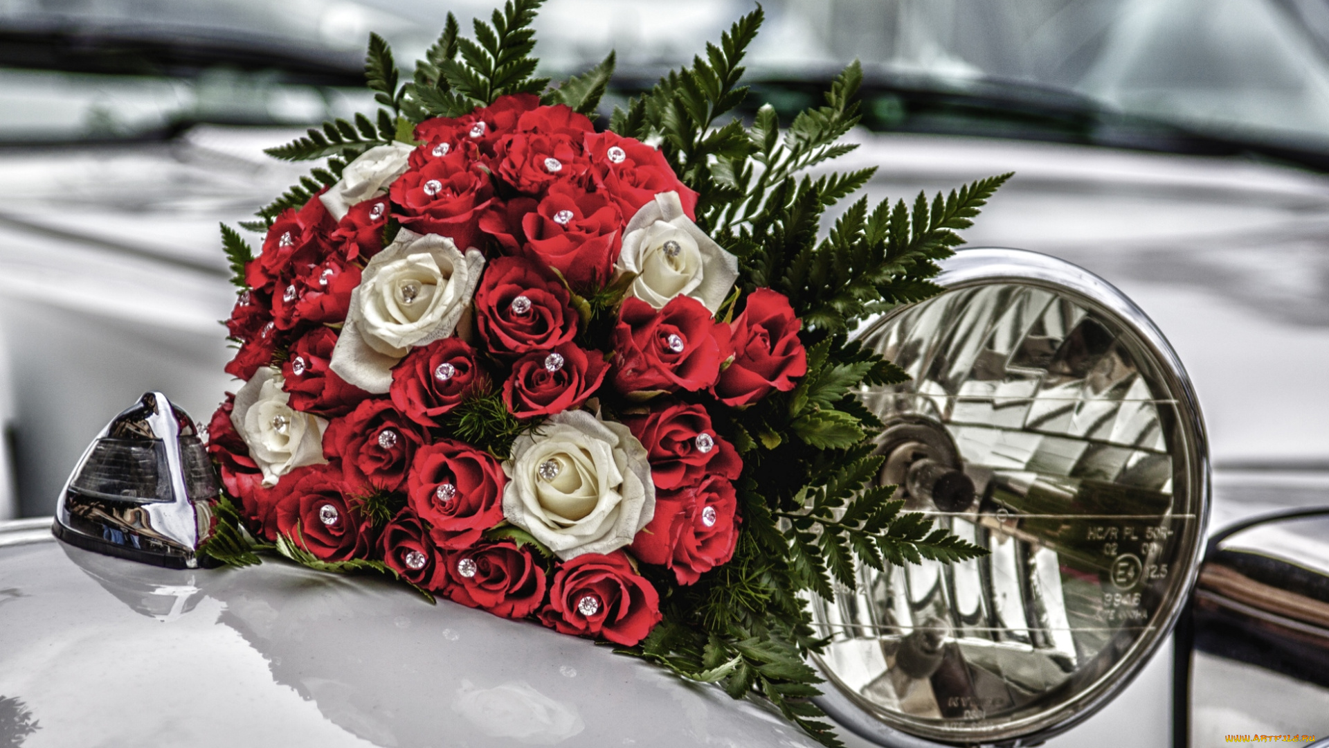 цветы, розы, свадебный, авто