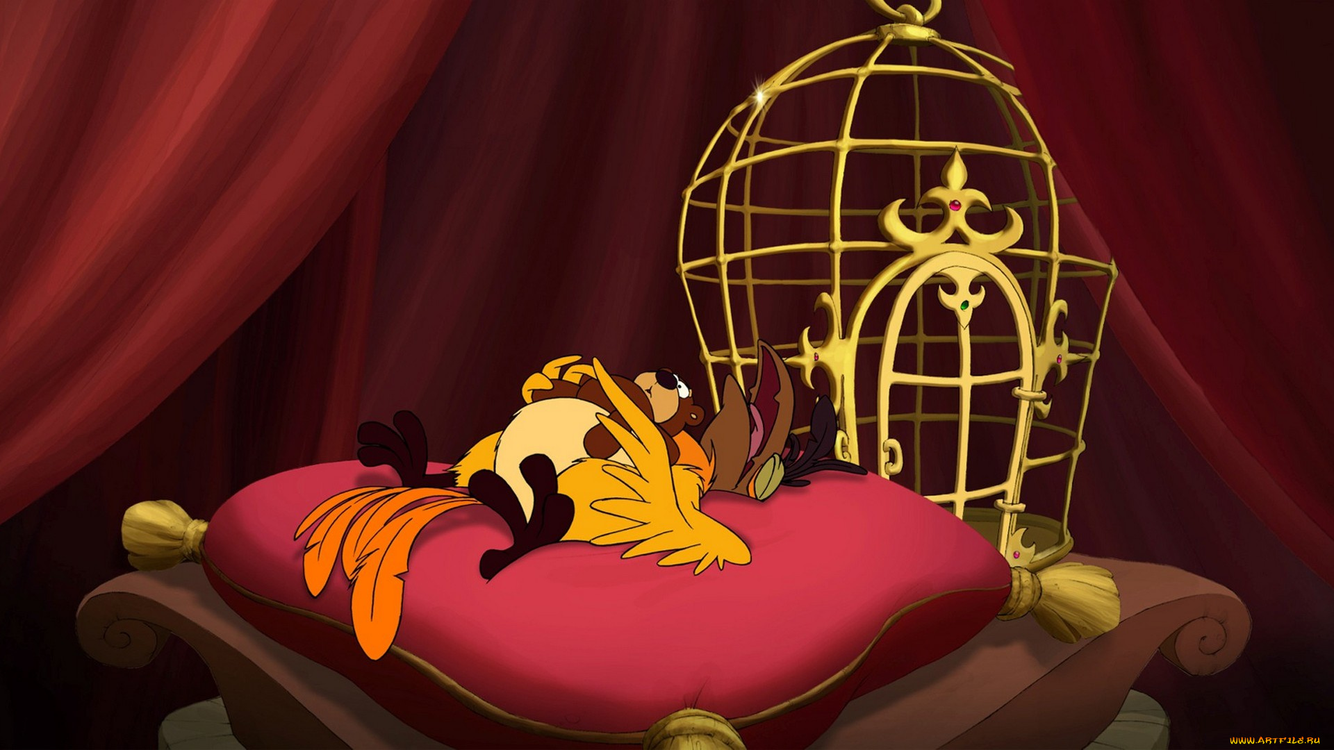 мультфильмы, как, поймать, перо, жар, птицы, мультик