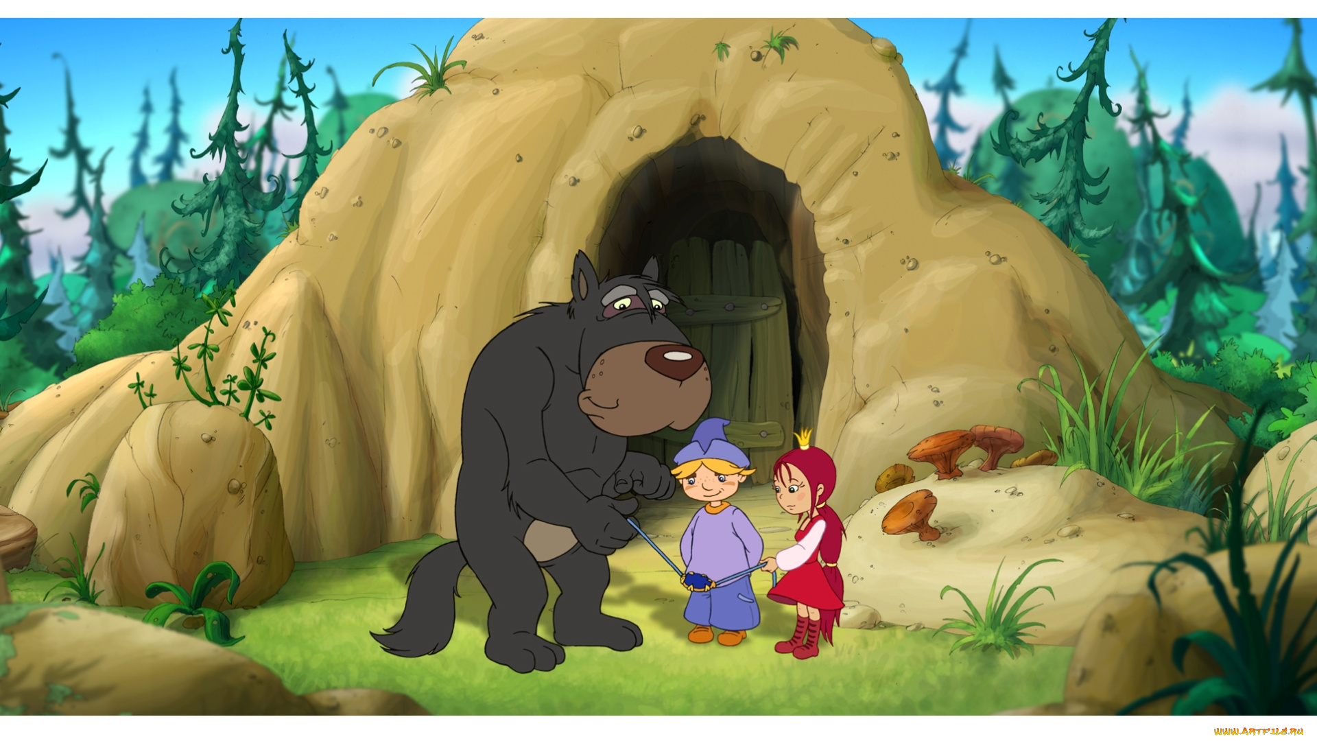 мультфильмы, как, поймать, перо, жар, птицы, мультик