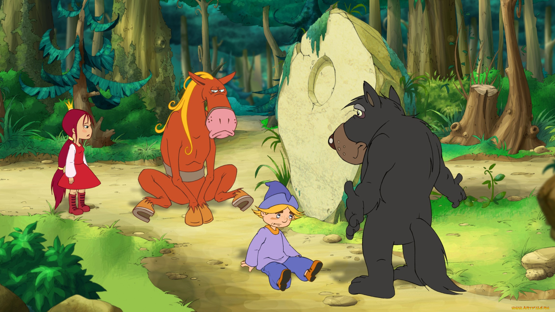 мультфильмы, как, поймать, перо, жар, птицы, мультик