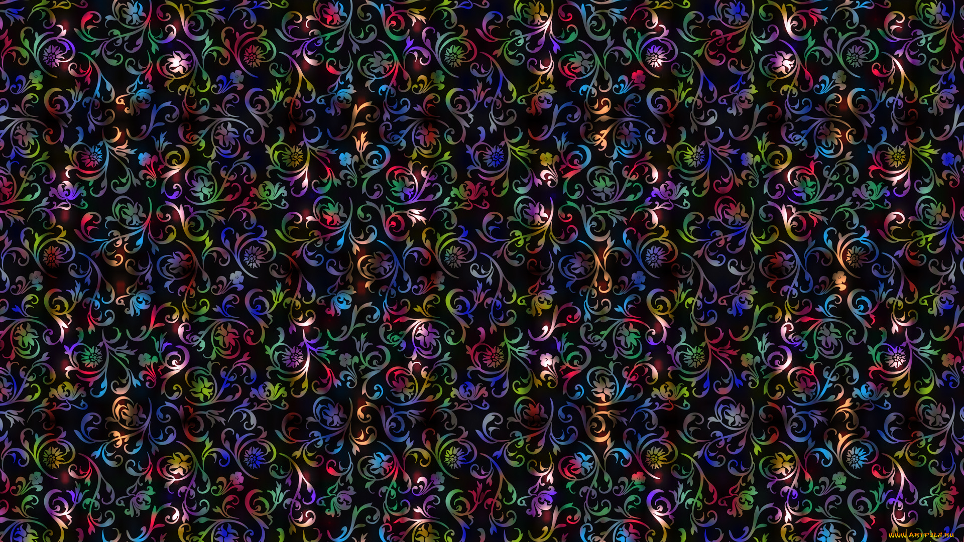 векторная, графика, цветы