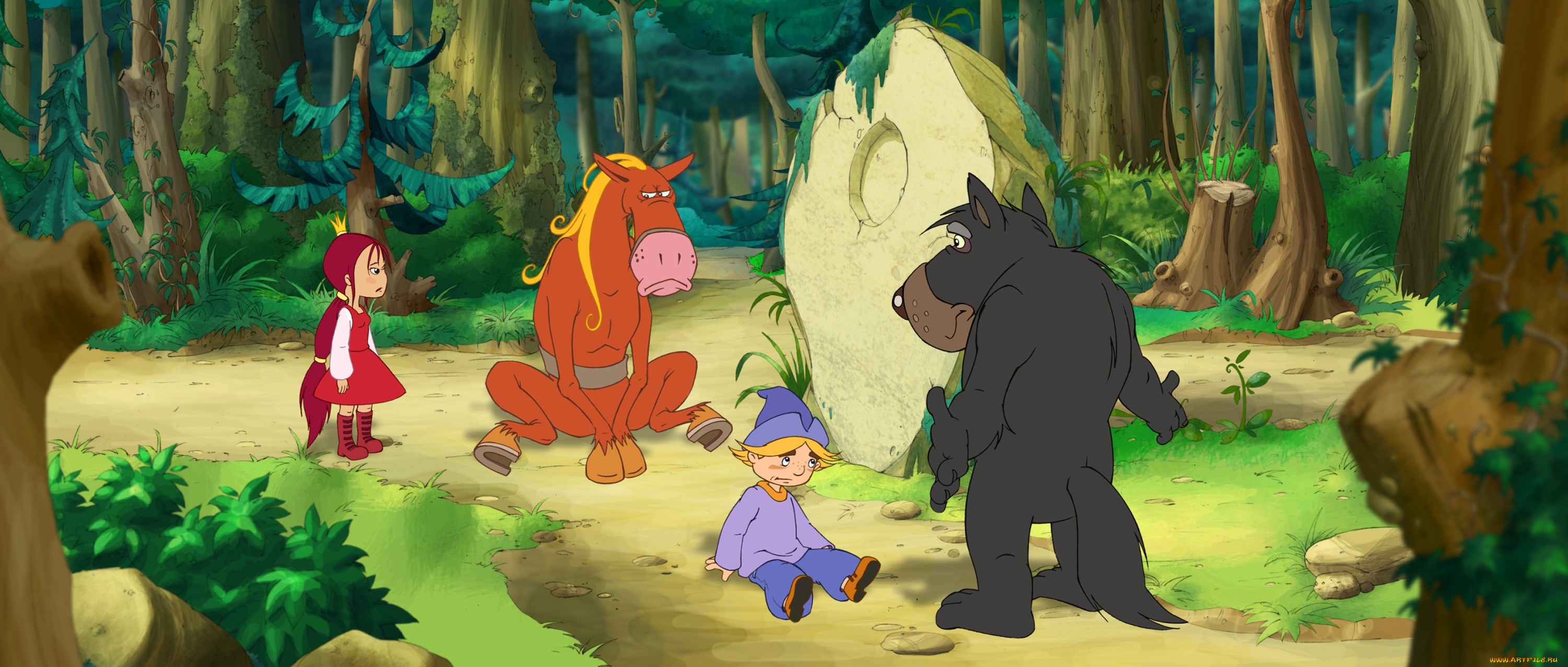 мультфильмы, как, поймать, перо, жар, птицы, мультик