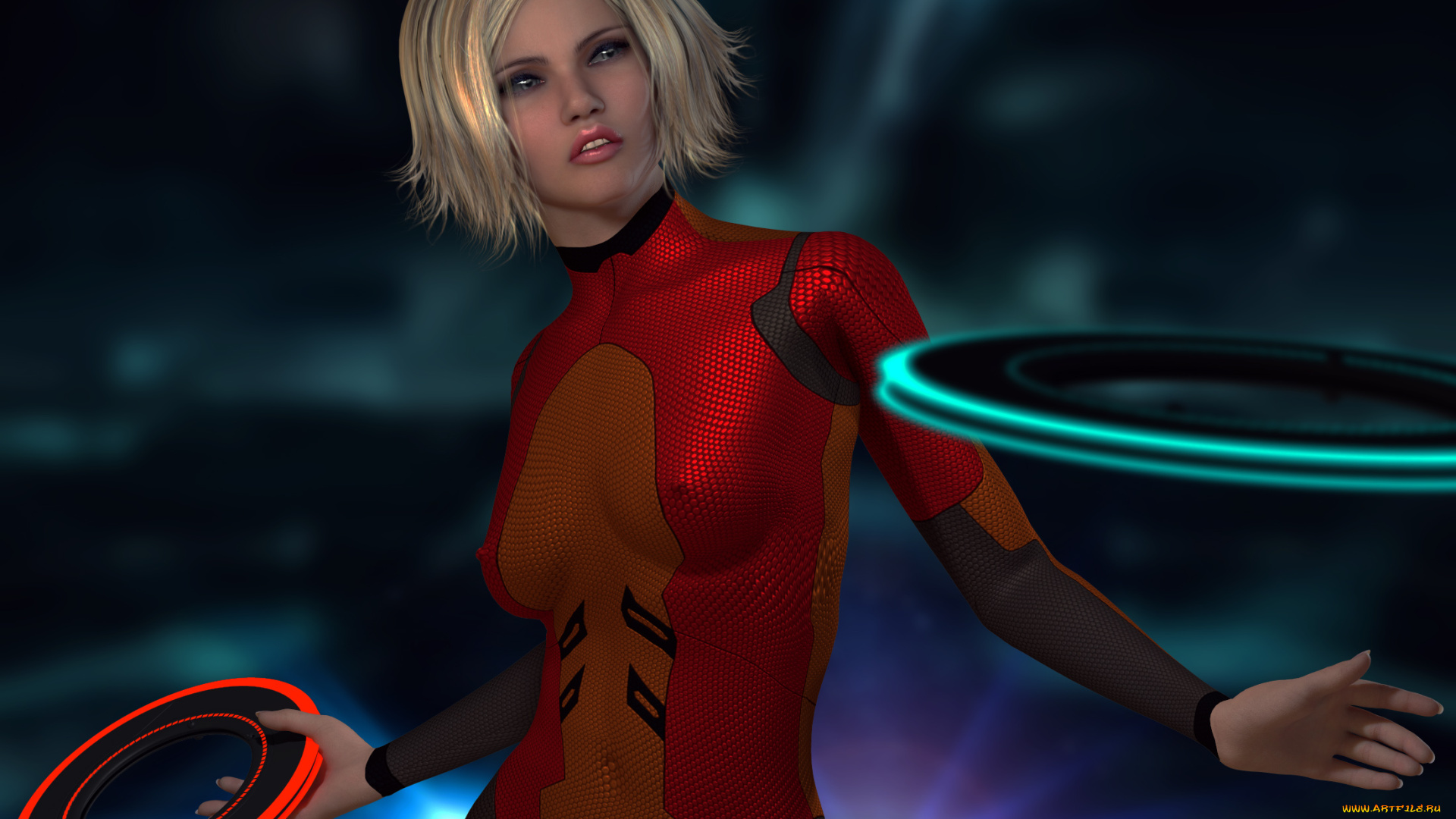 3д, графика, люди, , people, девушка, взгляд, фон, блондинка