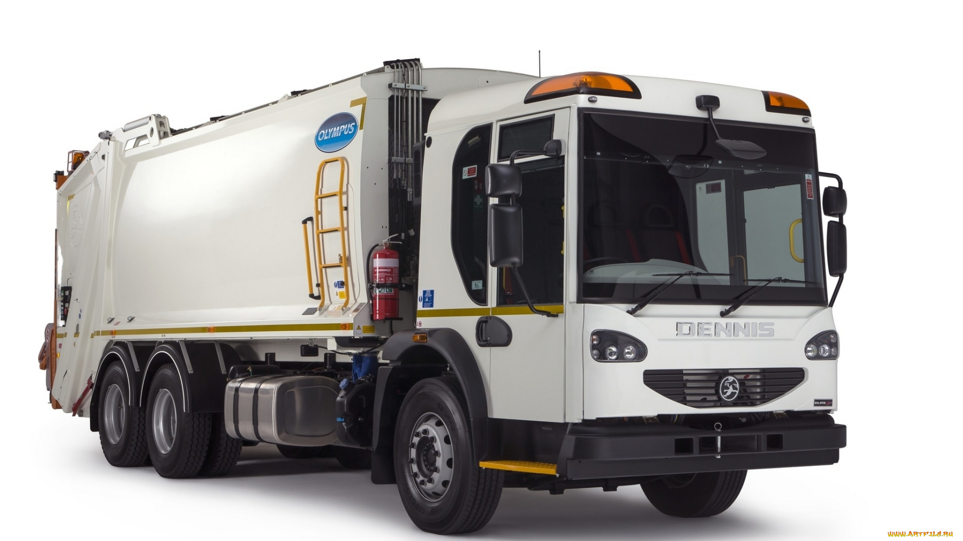 автомобили, мусоровозы, dennis, elite, светлый, 2010г, truck, refuse, olympus