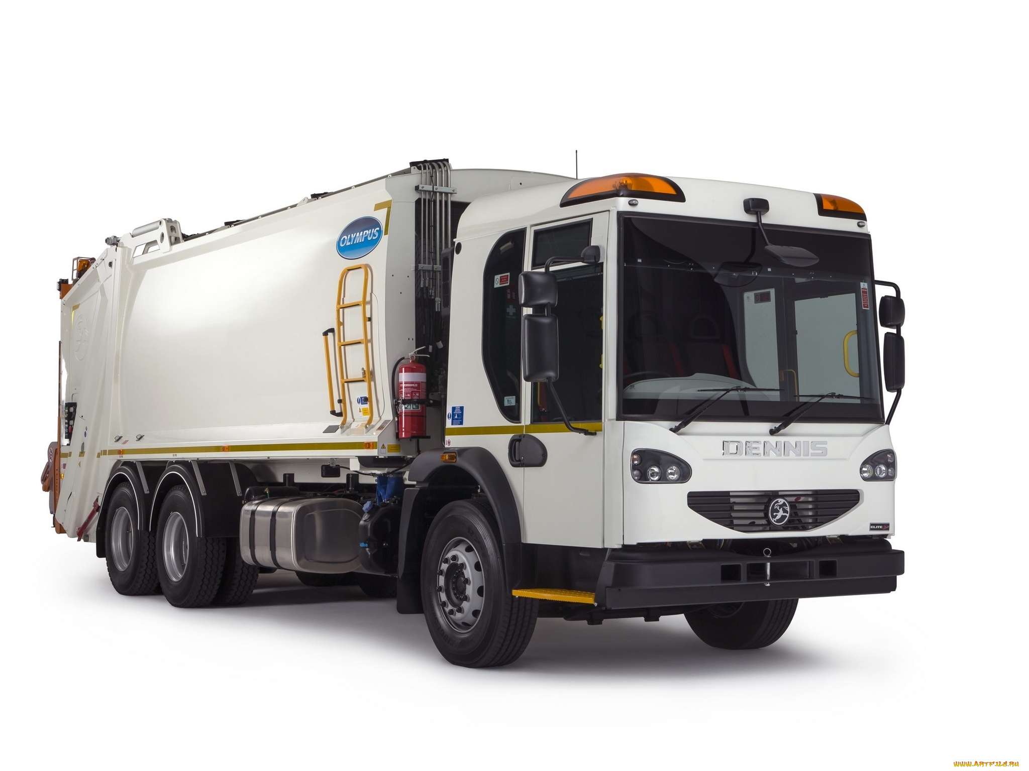автомобили, мусоровозы, dennis, elite, светлый, 2010г, truck, refuse, olympus