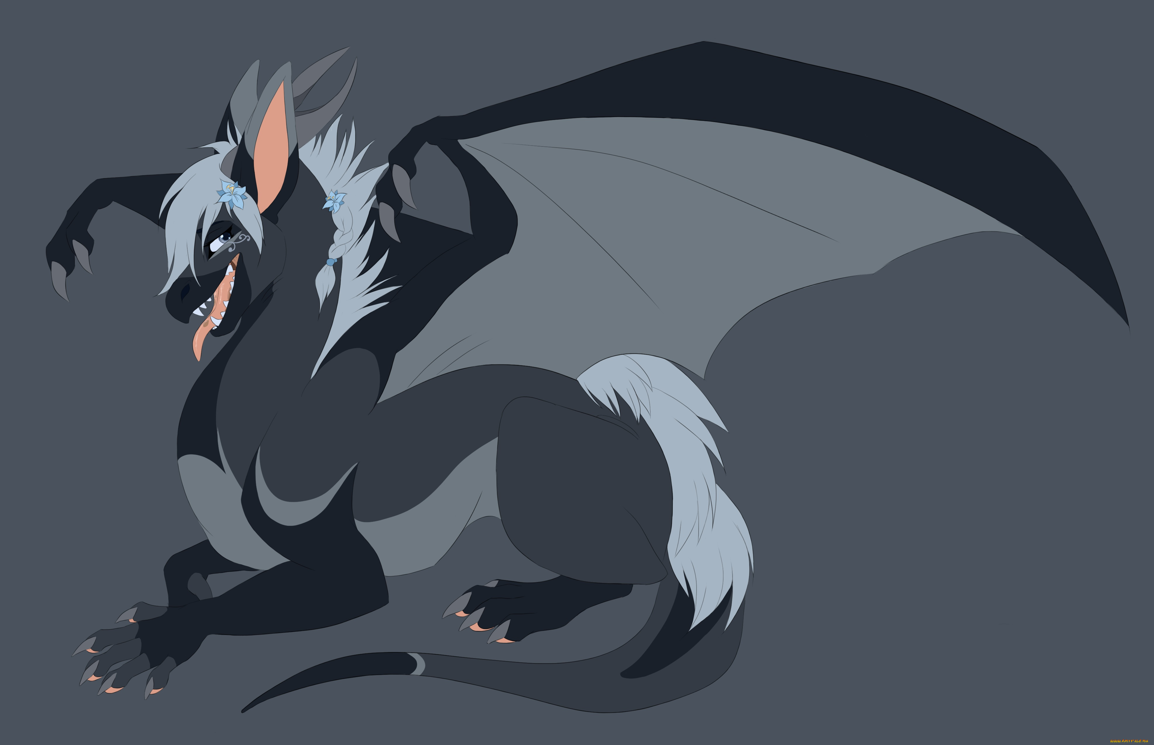 рисованное, животные, , сказочные, , мифические, фон, дракон