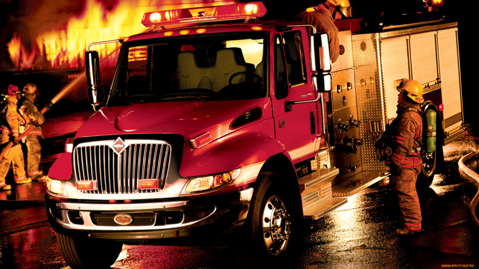 international, durastar, 4400, firetruck, 2002, автомобили, пожарные, машины, авто