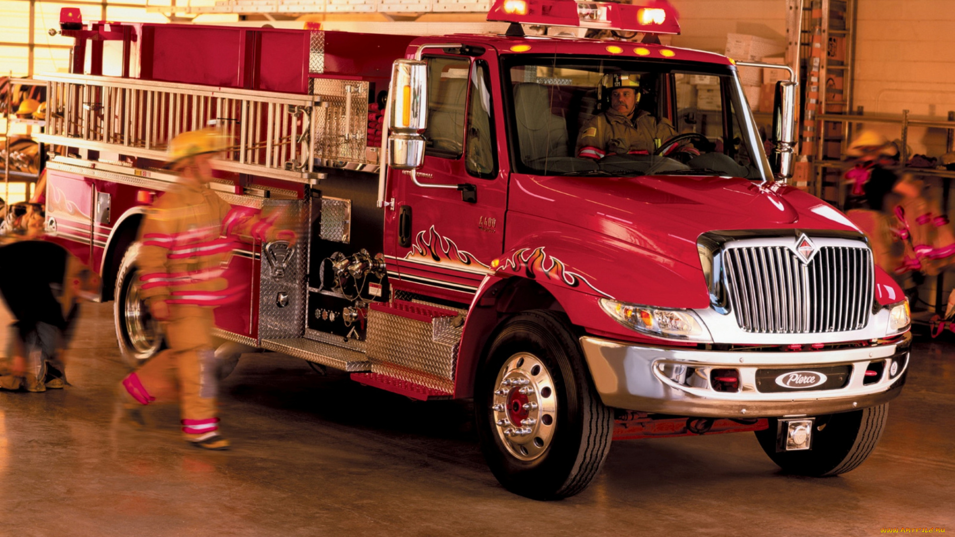 international, durastar, 4400, firetruck, by, pierce, 2002, автомобили, пожарные, машины, авто