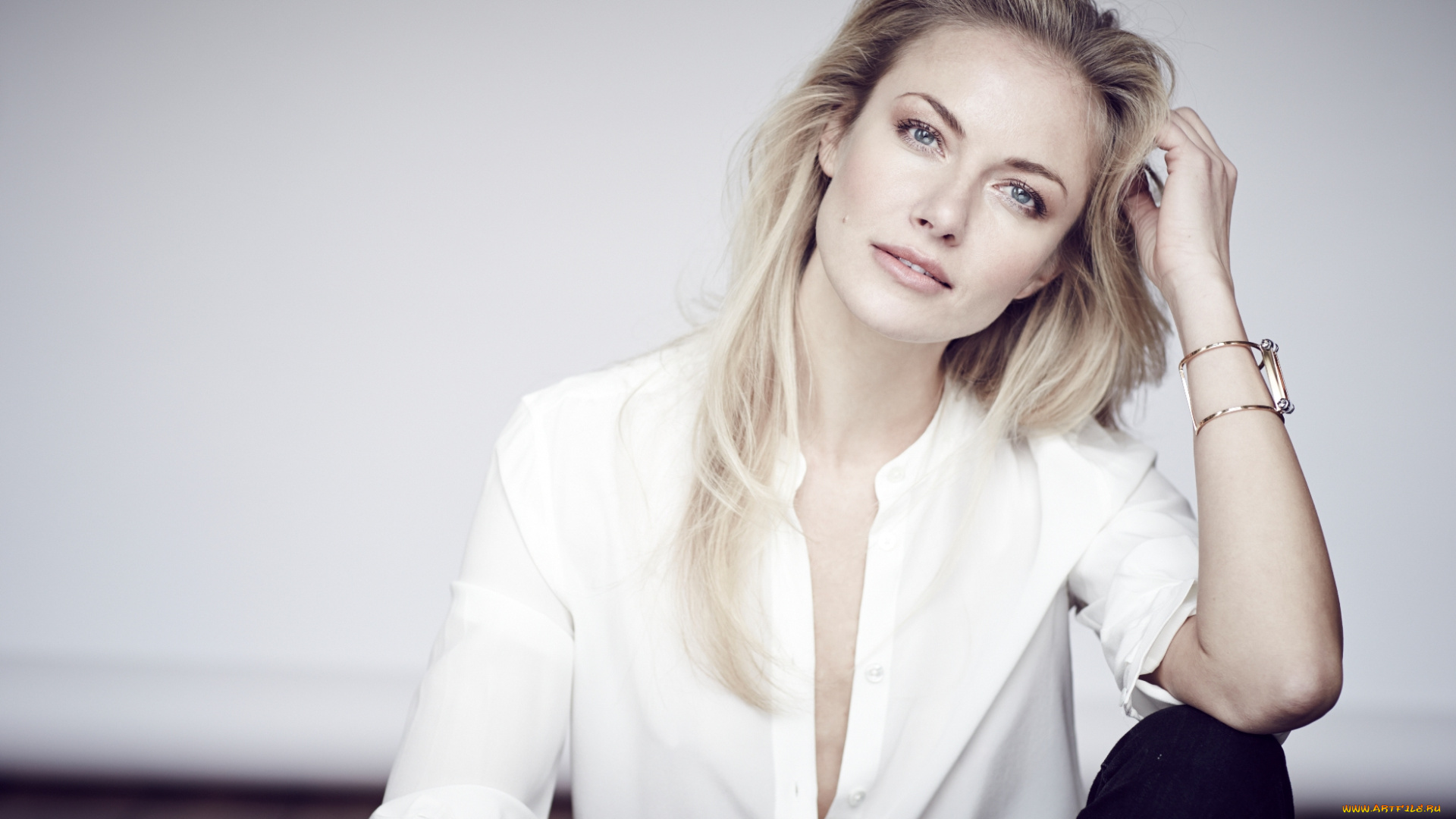 музыка, melanie, laurent, блондинка, рубашка, браслет, melanie, laurent, актриса