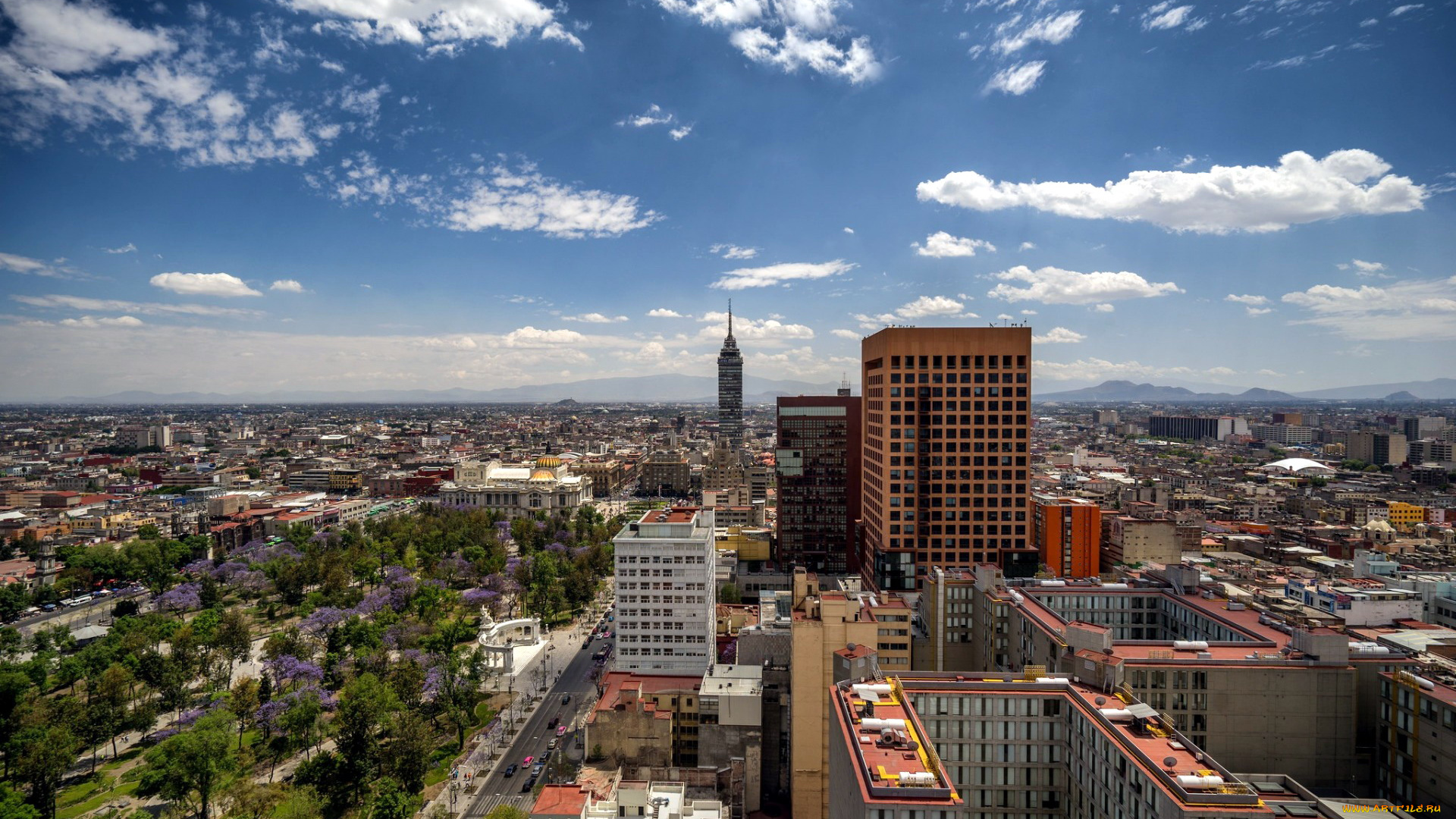 города, мехико, , мексика, панорама