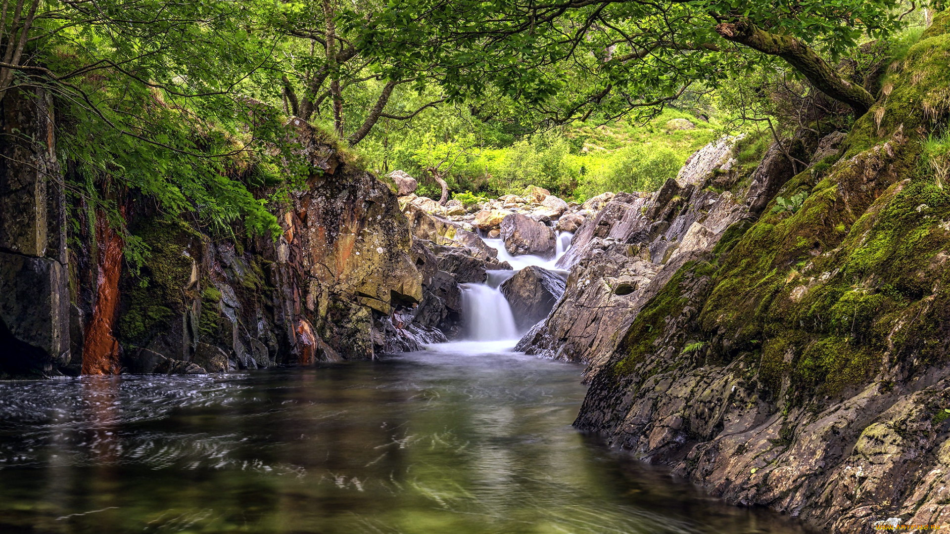 природа, водопады, поток, водопад, вода