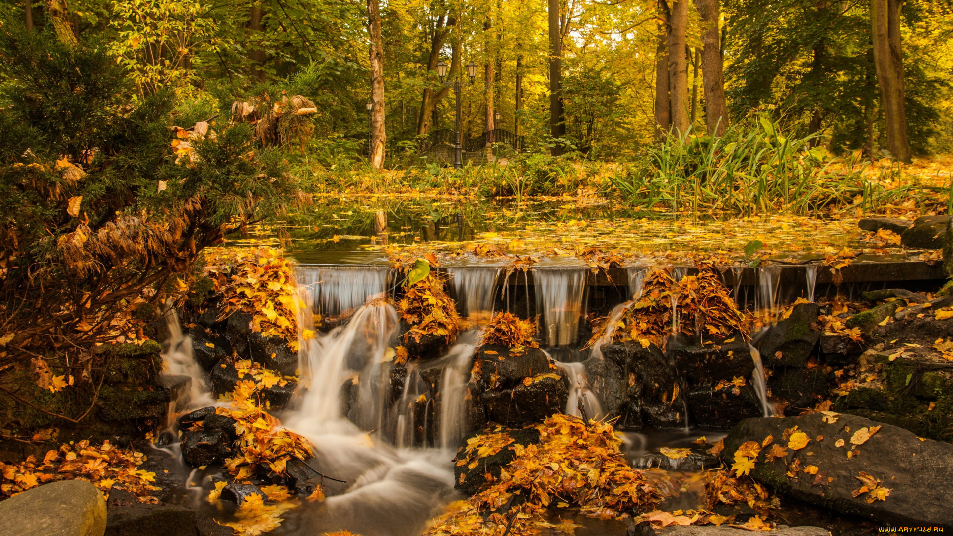 природа, водопады, вода, поток, водопад