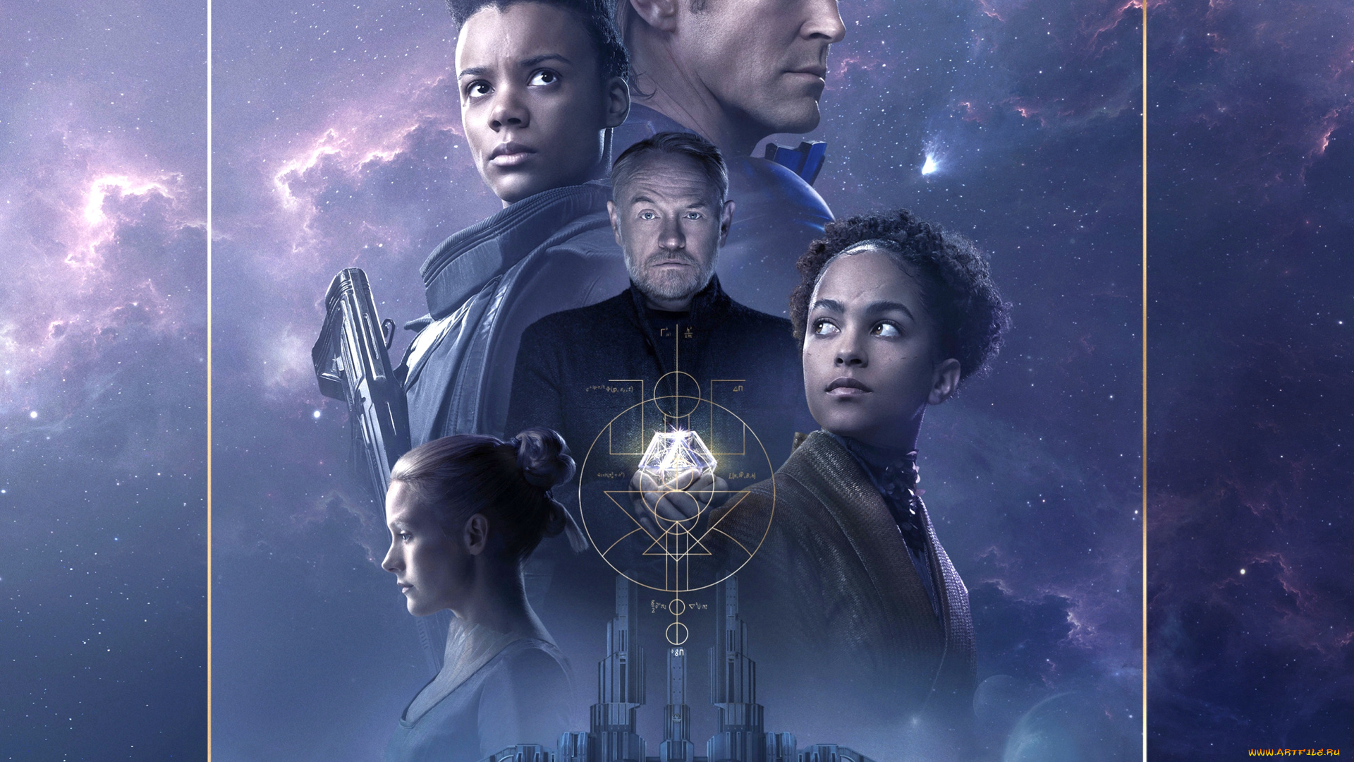 foundation, , сериал, 2021, –, , кино, фильмы, -unknown, , другое, основание, сериал, фантастика, драма, первый, сезон, постер, lee, pace, lou, llobell, leah, harvey