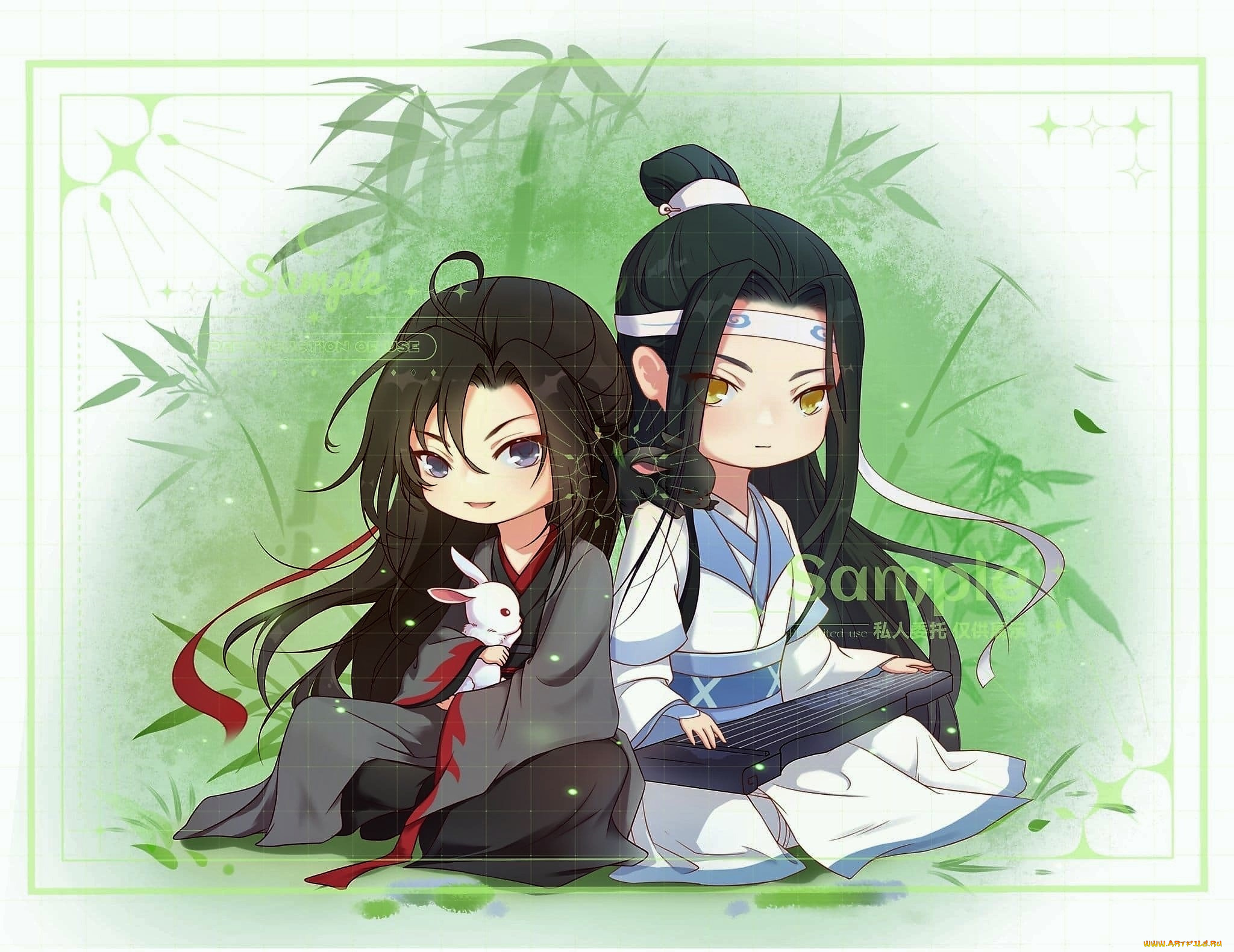 аниме, mo, dao, zu, shi, вэй, усянь, лань, ванцзи, кролик