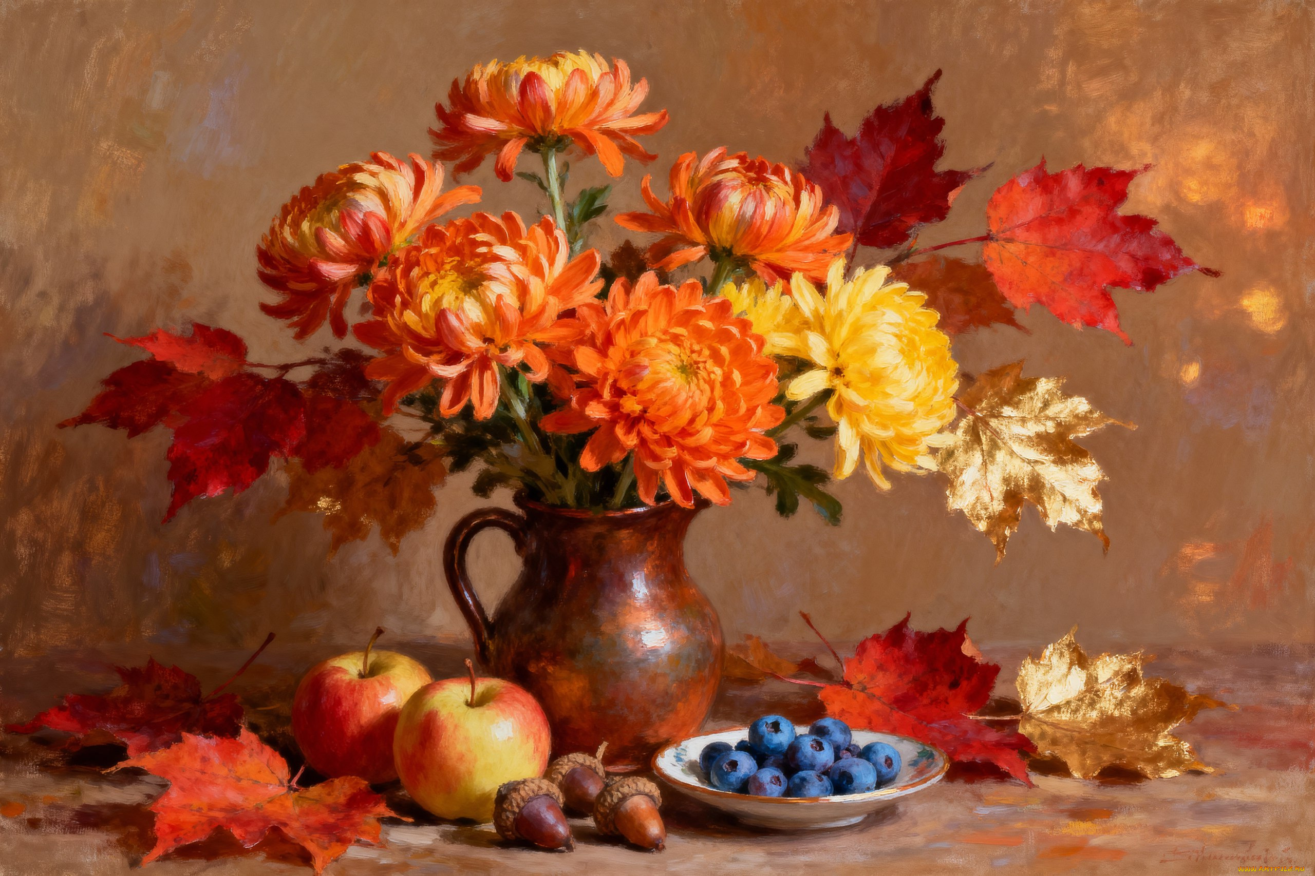 рисованное, живопись, нейросеть, натюрморт