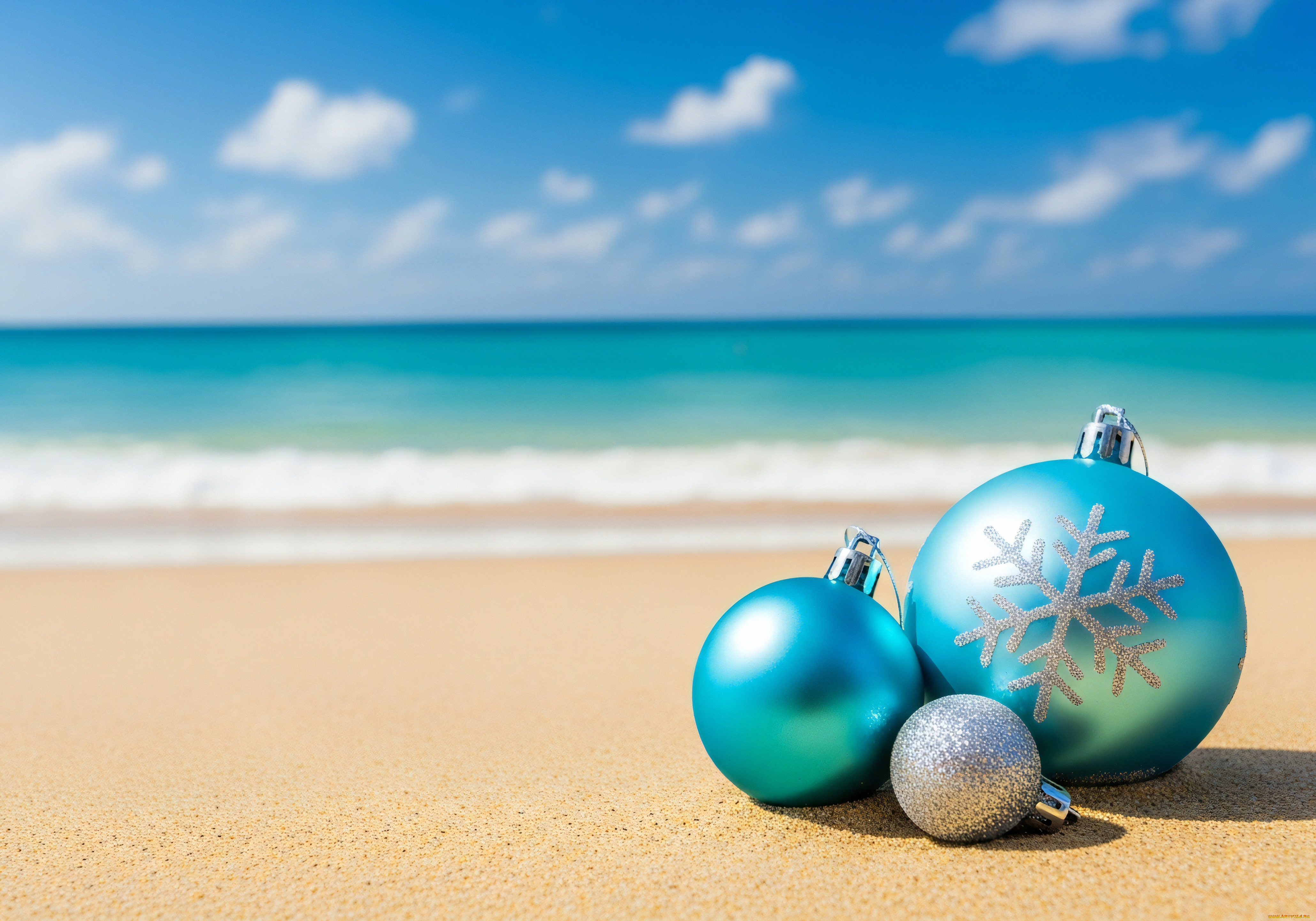 праздничные, шары, новогодняя