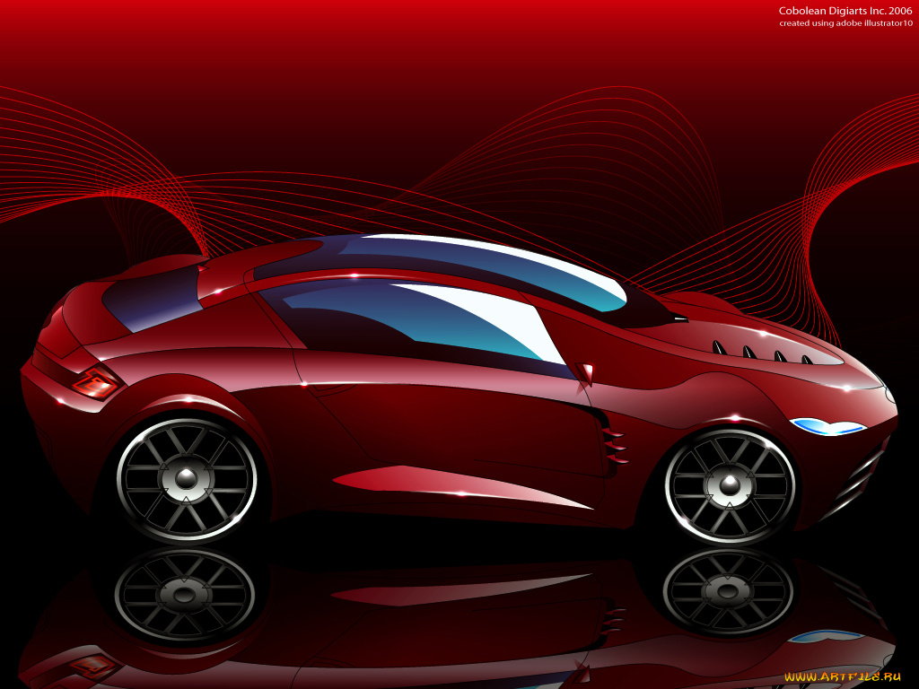 автомобили, векторная, графика