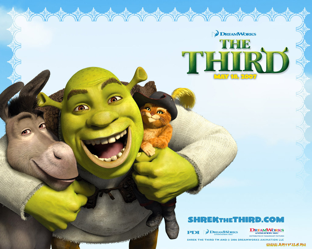 мультфильмы, shrek, the, third