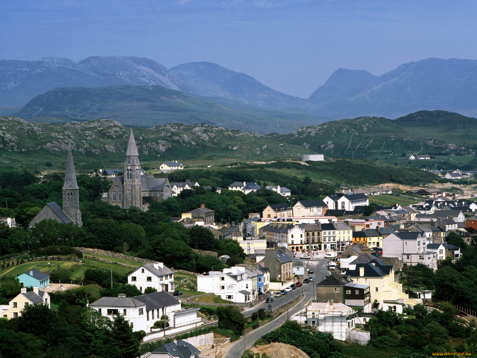 clifden, county, galway, ireland, города, пейзажи