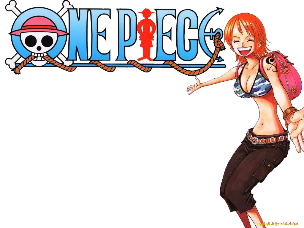 аниме, one, piece, nami