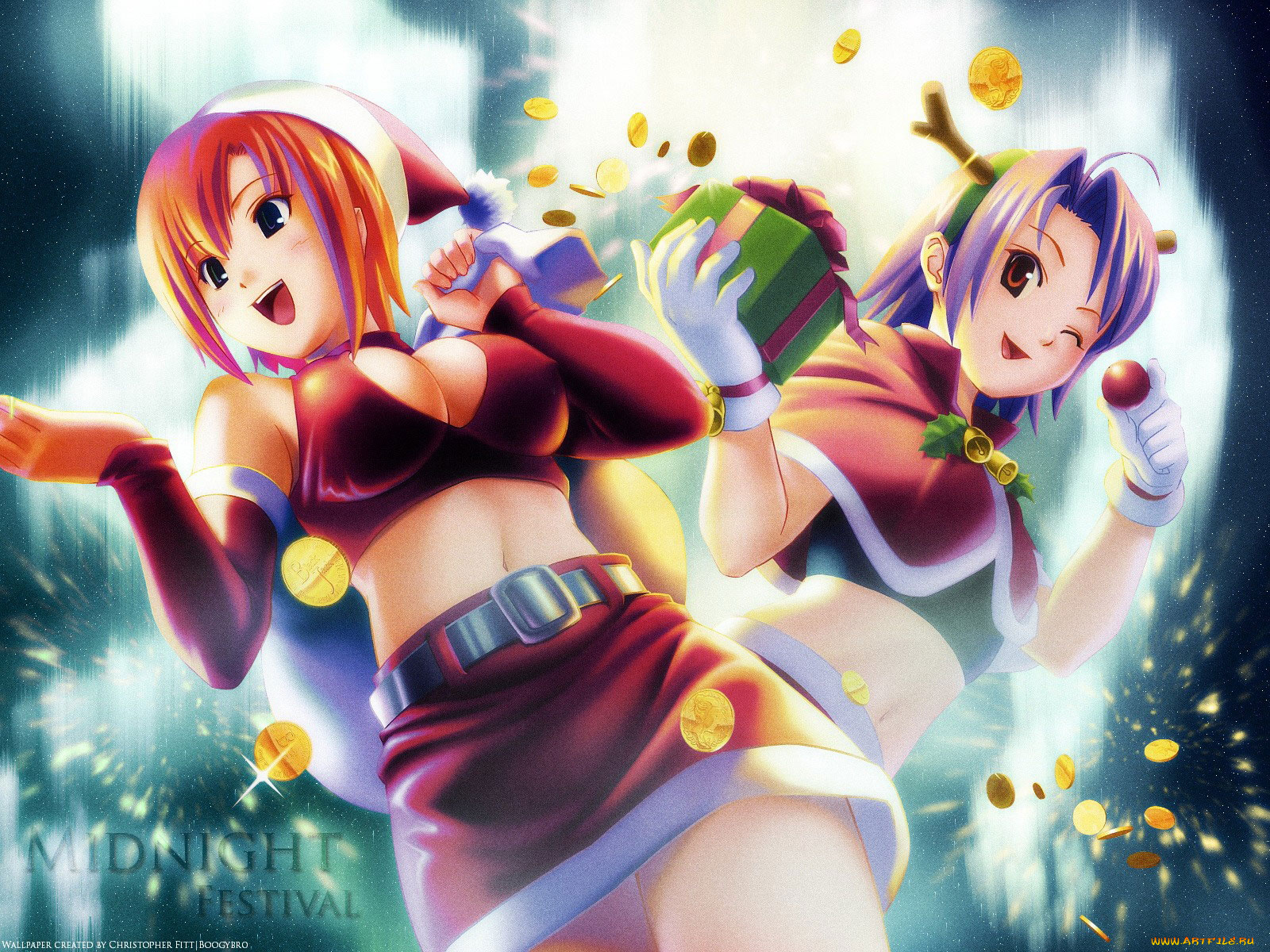 аниме, merry, chrismas, winter