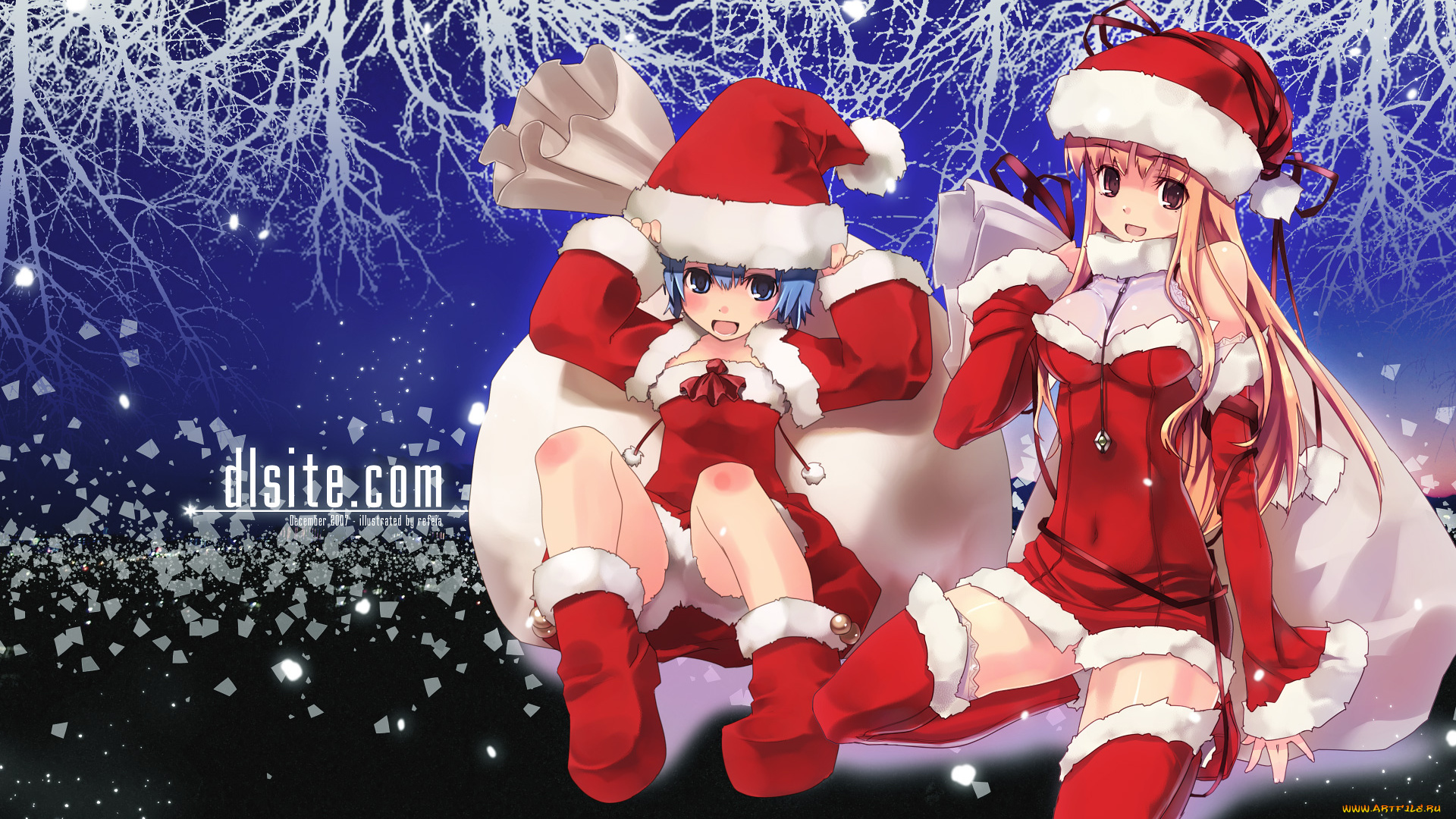 аниме, merry, chrismas, winter