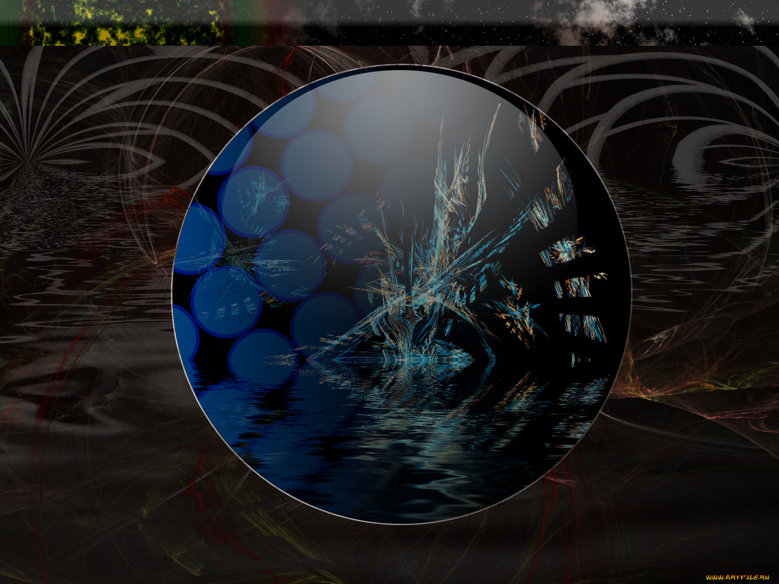 3д, графика, шары, узор, абстракция