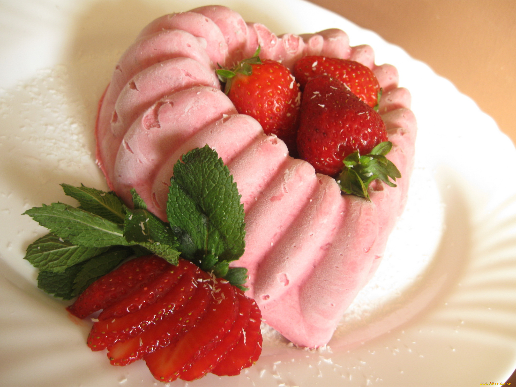 автор, varvarra, еда, мороженое, десерты, желе, мята, клубника