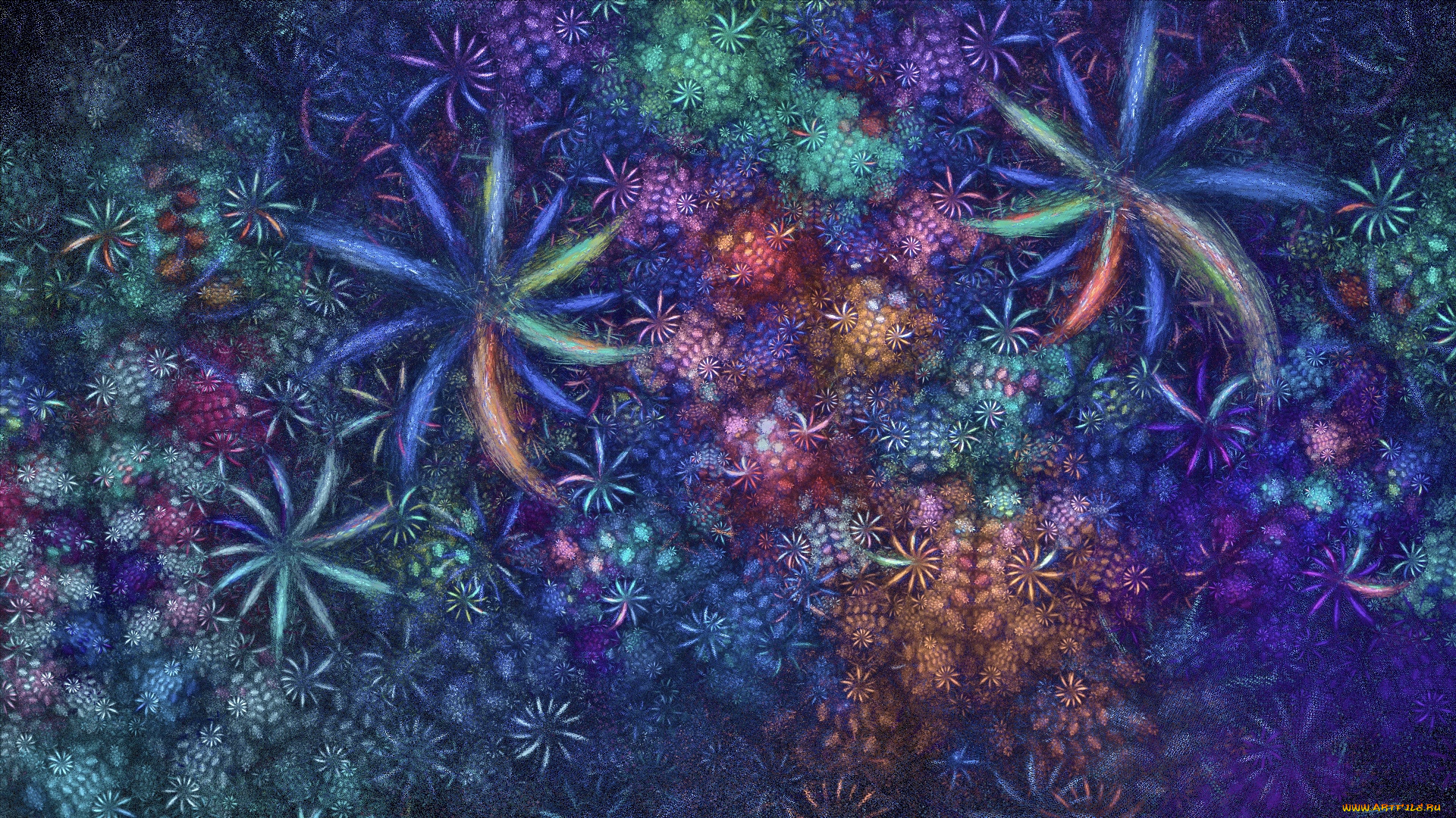 3д, графика, fractal, фракталы, цвета, узор, фон